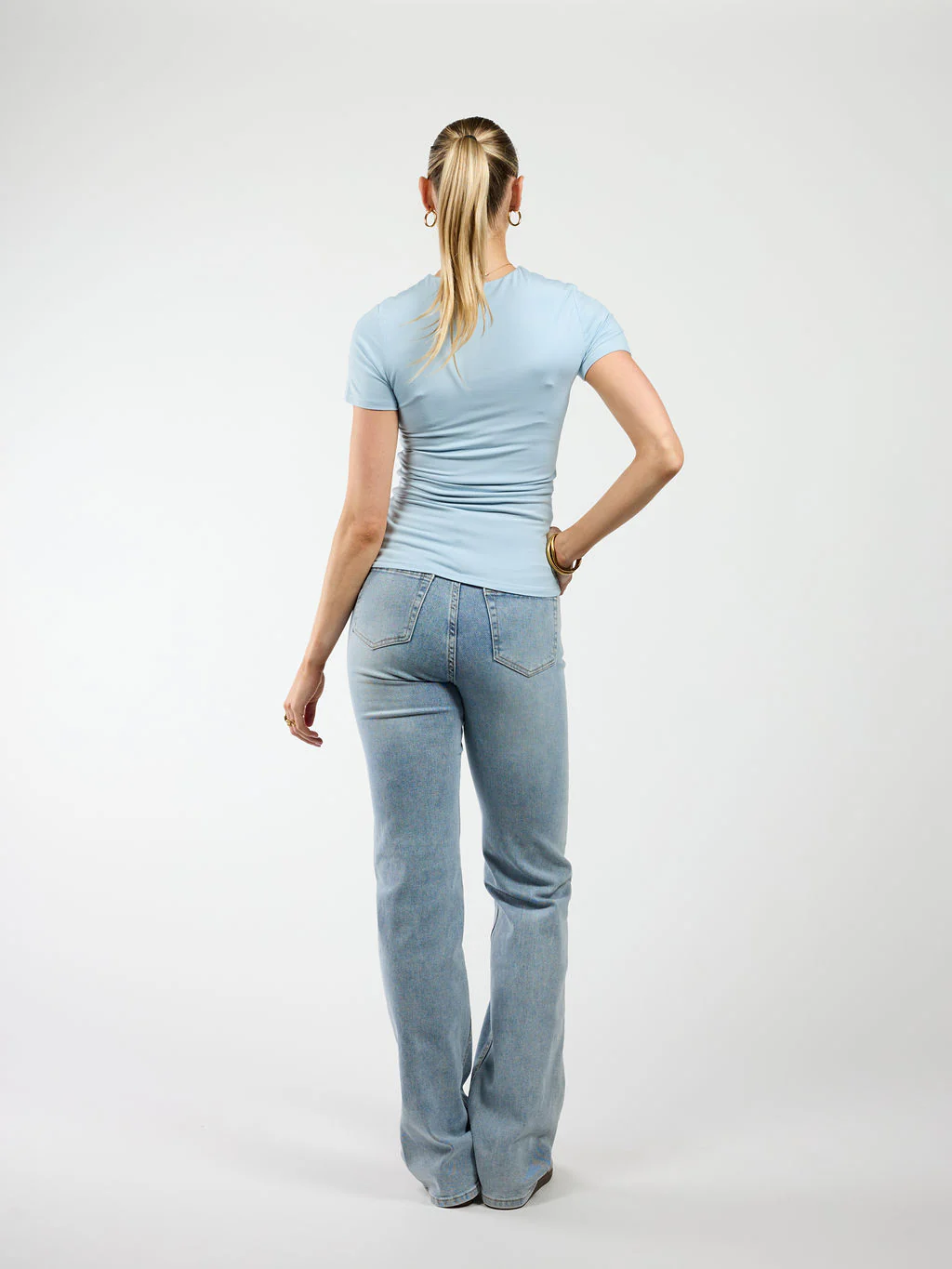 Liza short sleeve top | Lichtblauw | Tall - Image 5