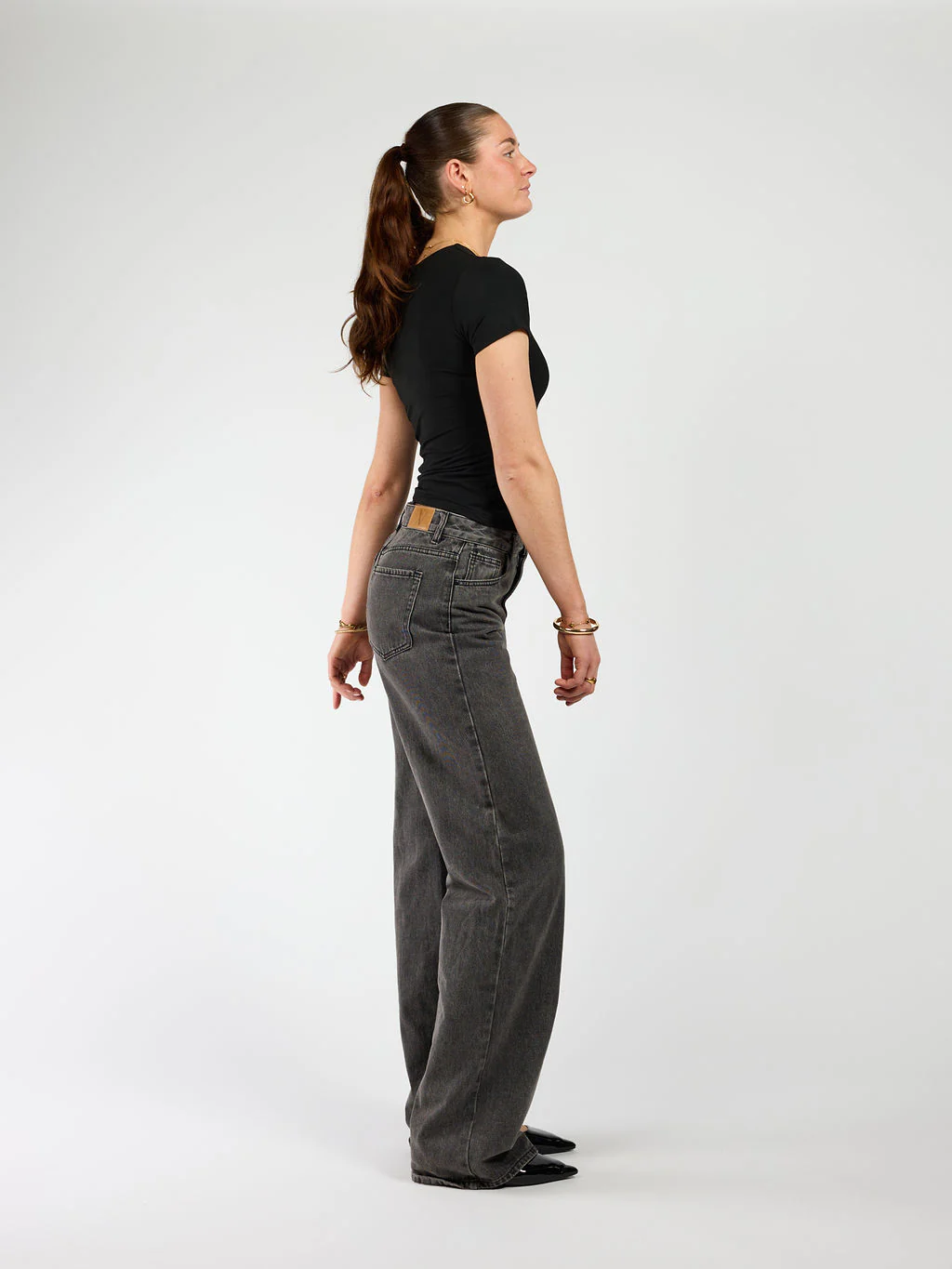 Liza short sleeve top | Zwart | Tall - Image 4