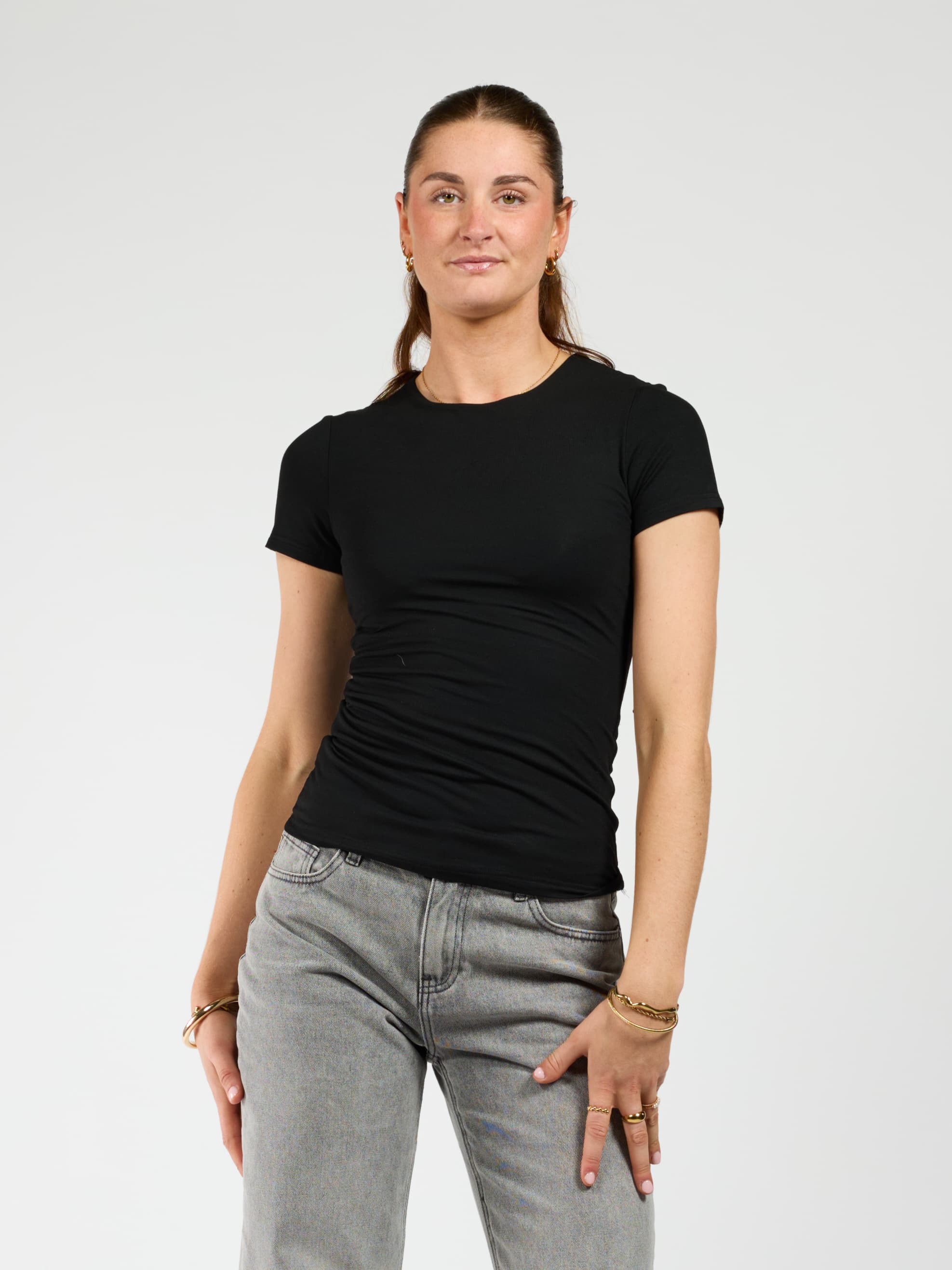 Liza short sleeve top | Zwart | Tall - Image 5