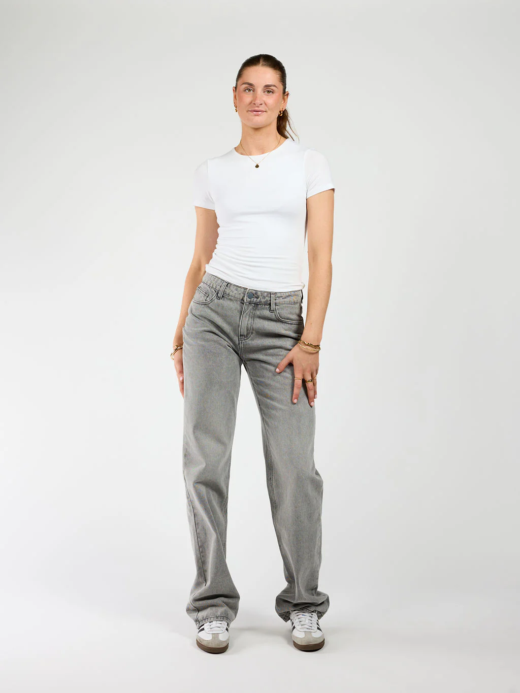 Lola Low/Mid Waist Jeans| Grey | Tall - Image 3
