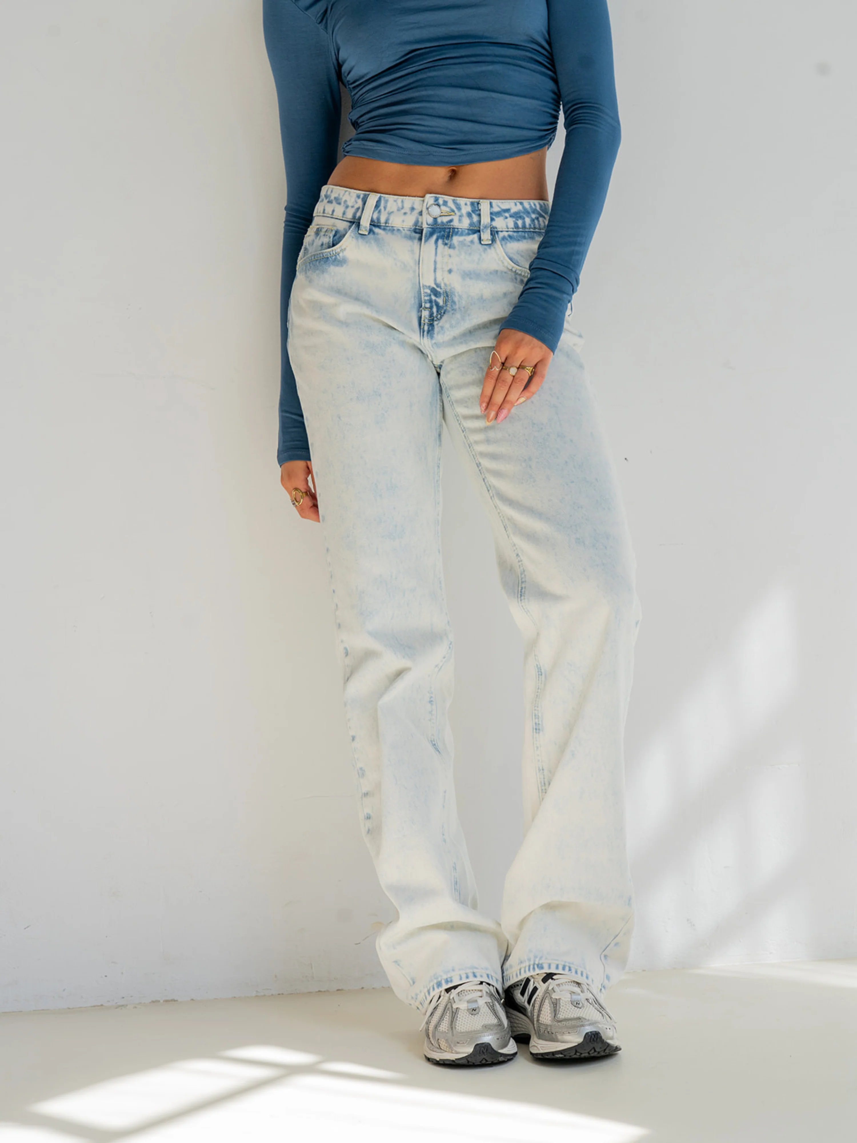 Lola Low/Mid Waist Jeans| Washed Light Blue | Tall - Image 7