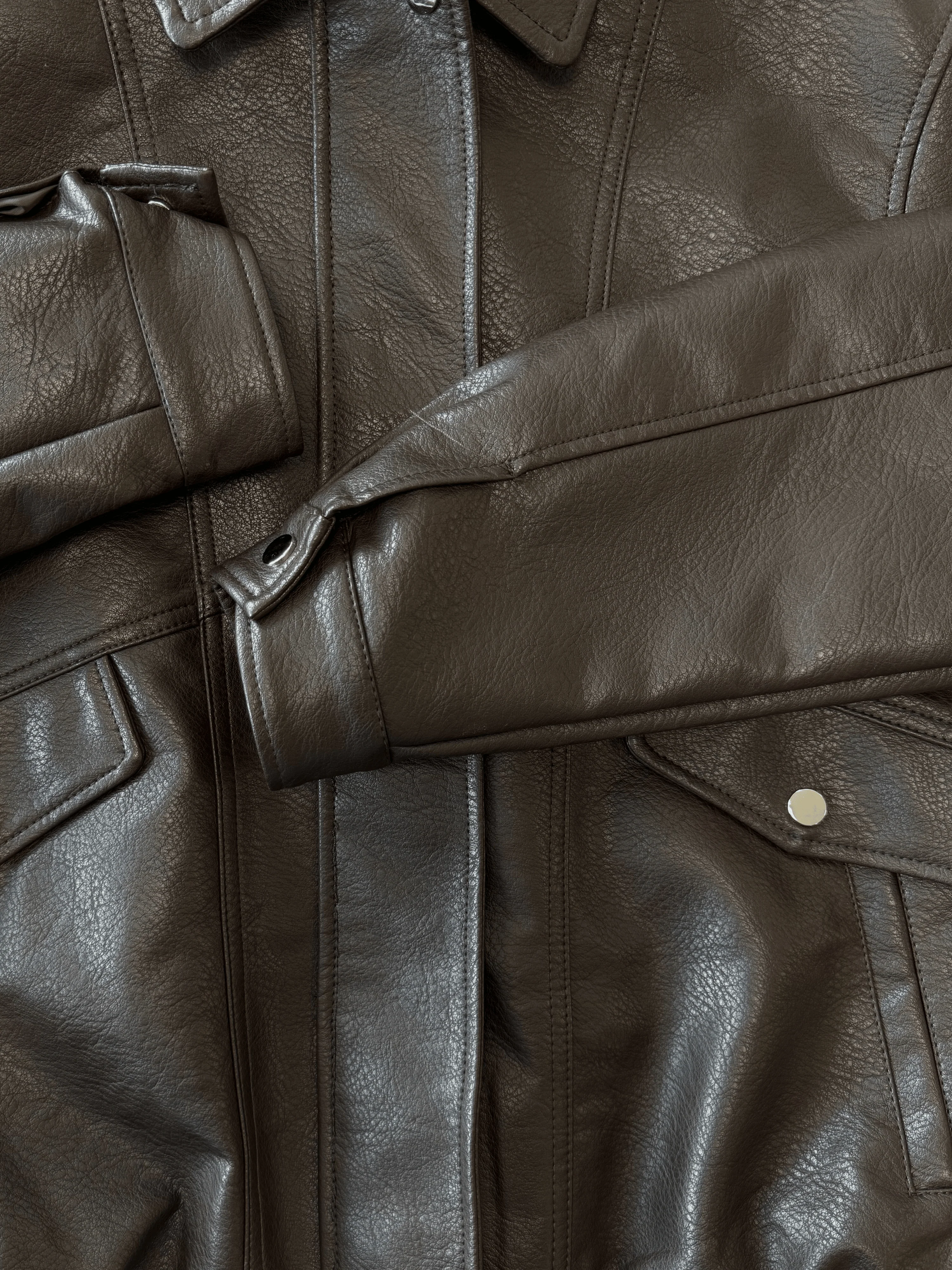 Loua oversized jacket | Donkerbruin | Tall - Image 11