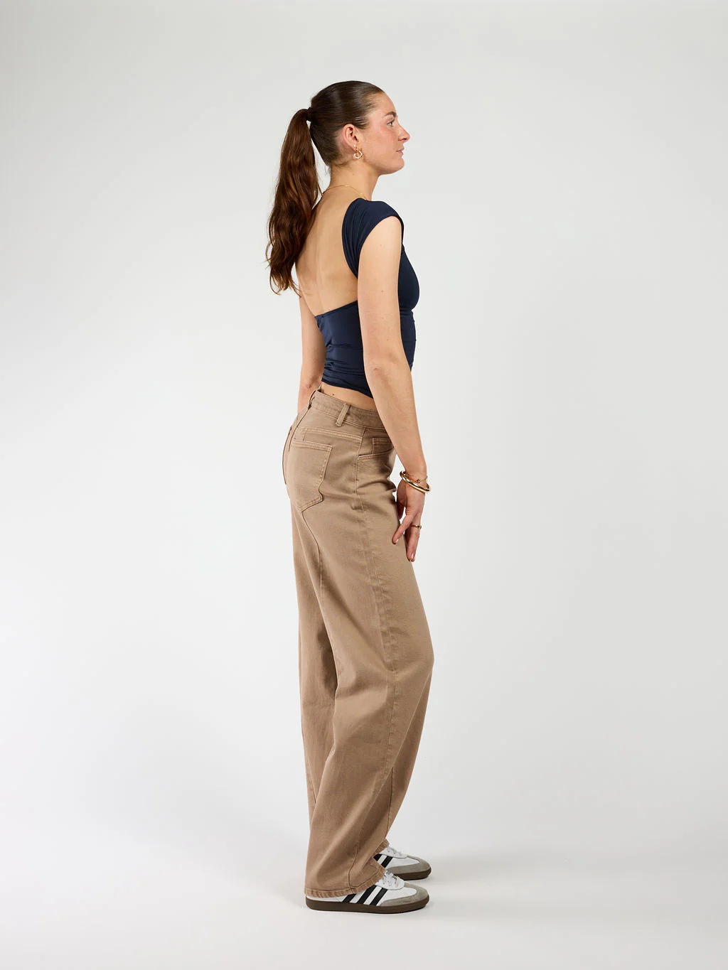 Lucie top open rug | Short sleeve | Navy | Tall - Image 5