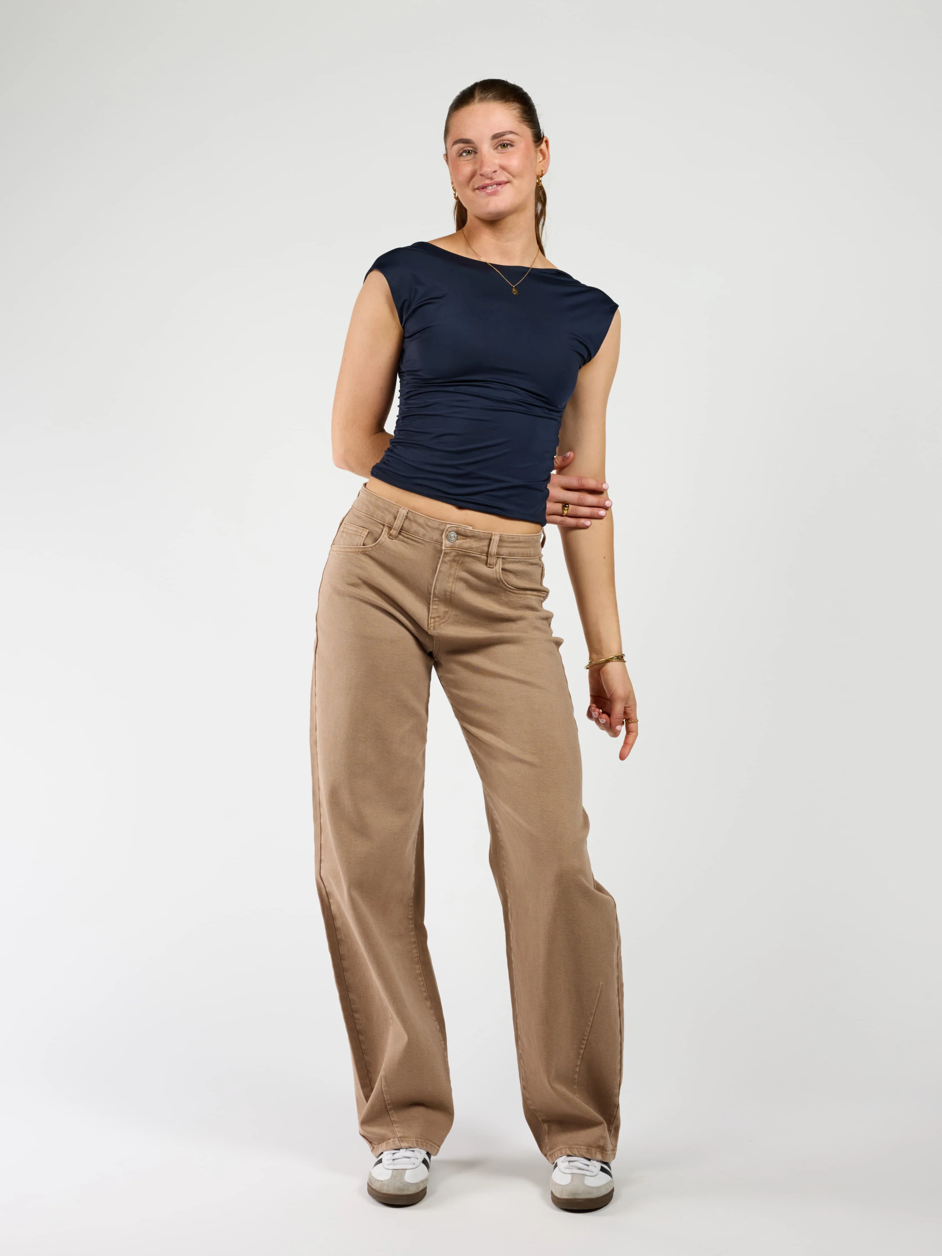 Lucie top open rug | Short sleeve | Navy | Tall - Image 7
