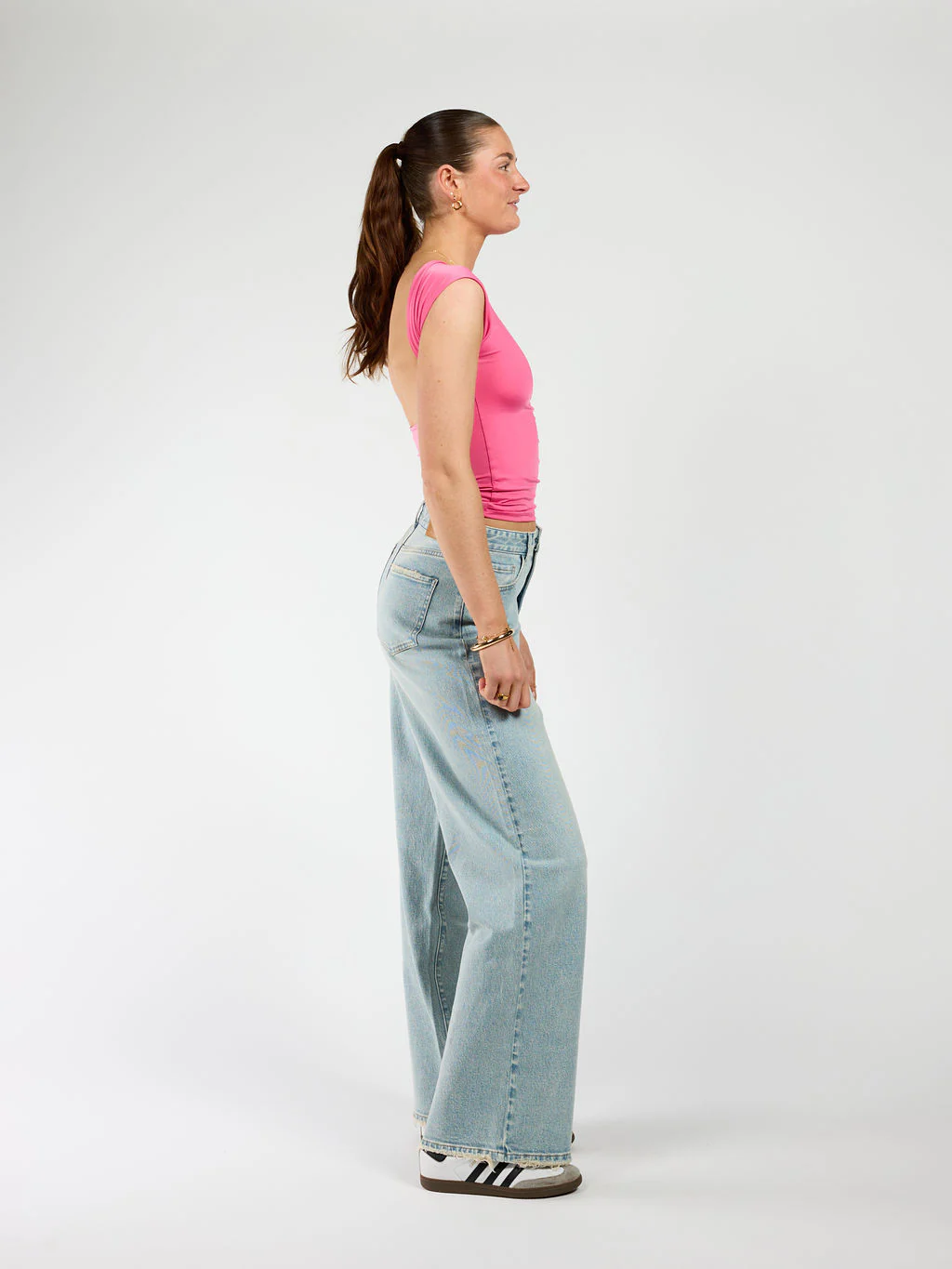 Lucie top open rug | Short sleeve | Roze | Tall - Image 6