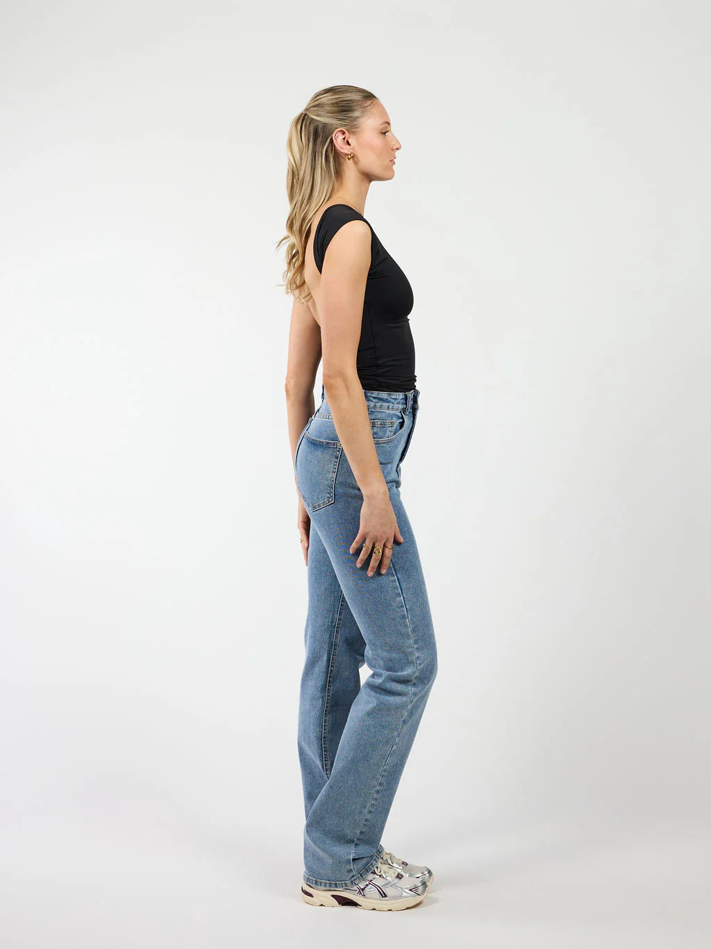 Lucie top open rug | Short sleeve | Zwart | Tall - Image 5