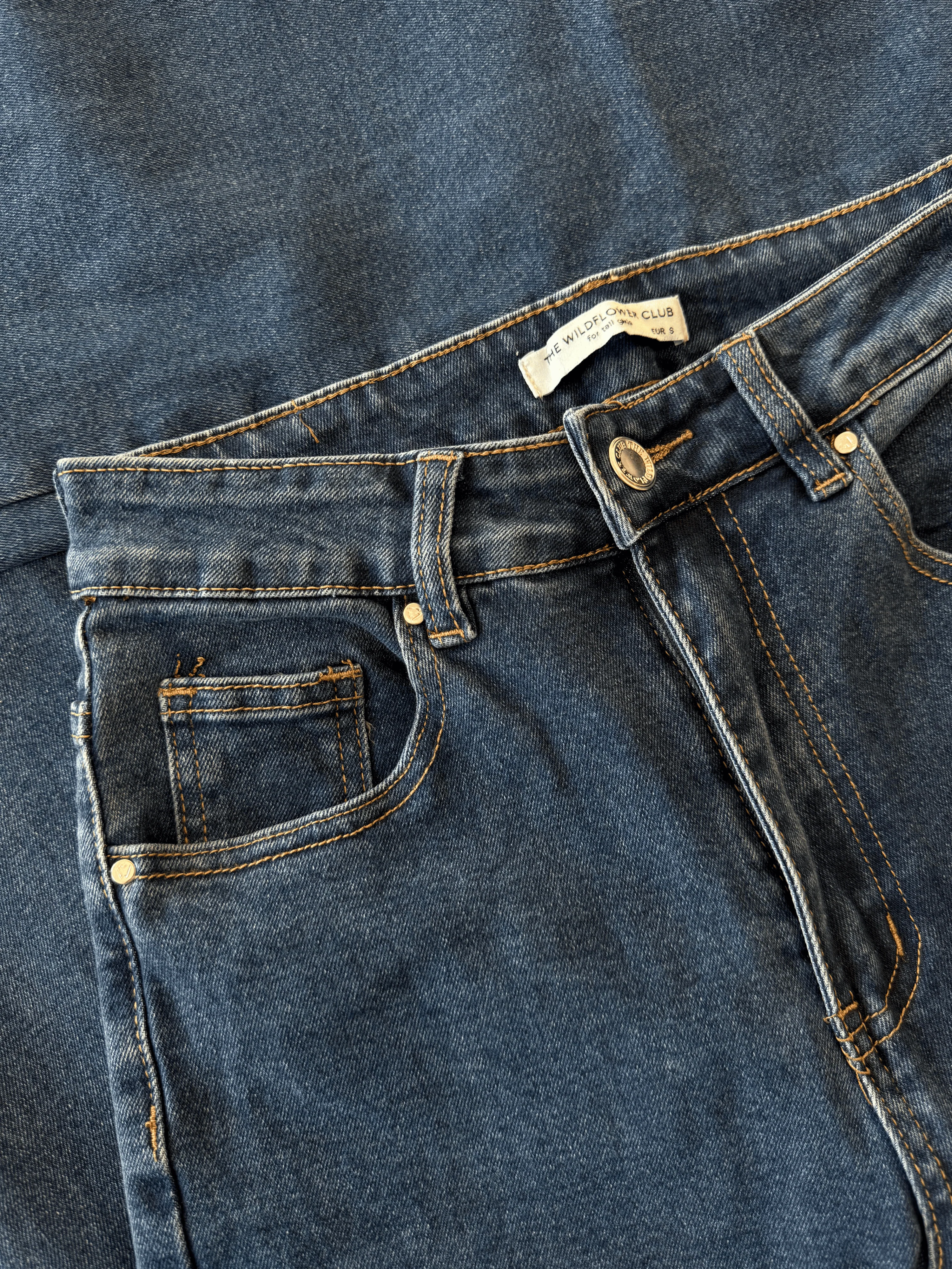 Maddy Wide Leg Jeans | Dark blue | Stretch | Tall - Image 8