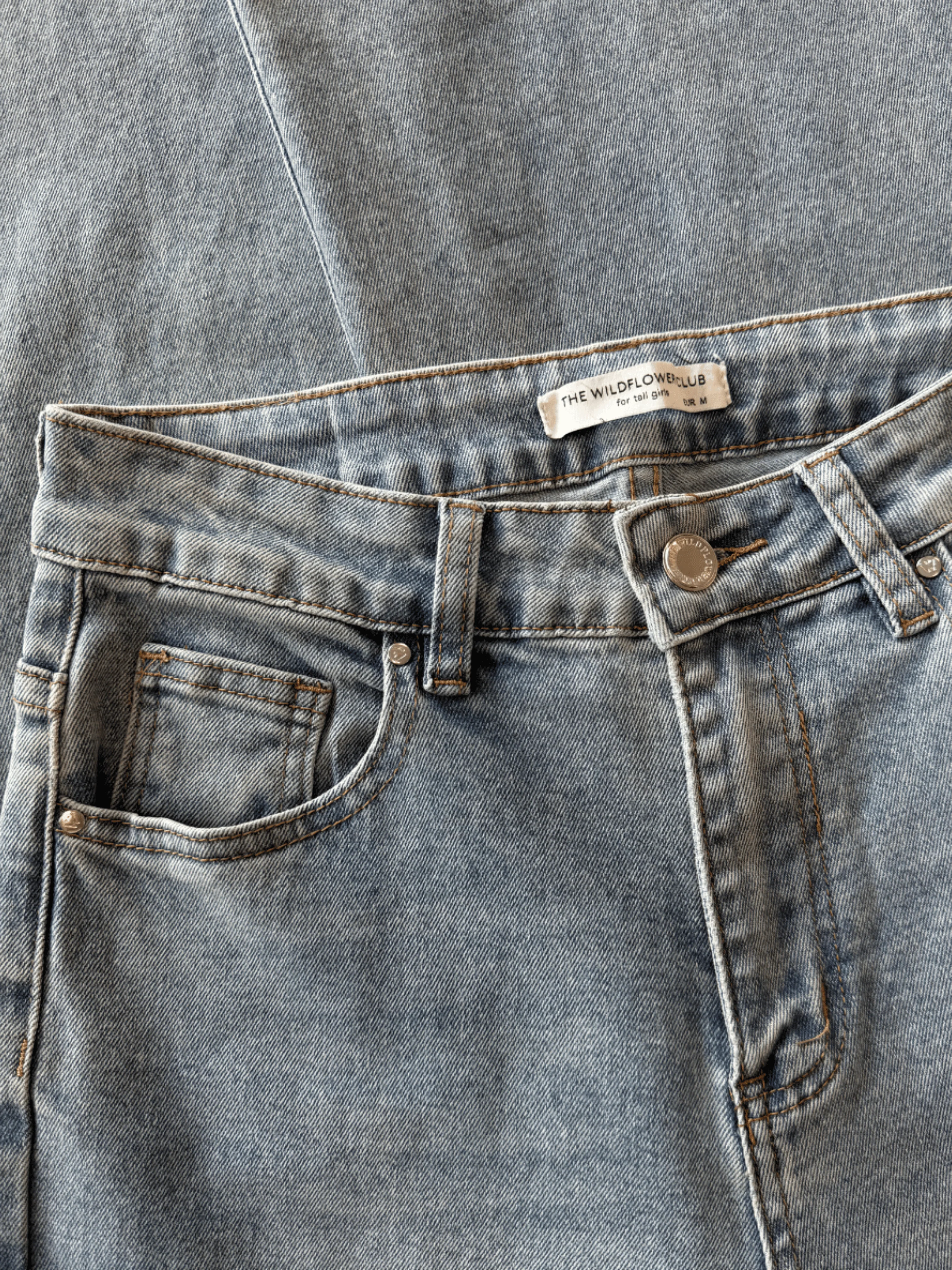 Maddy Wide Leg Jeans | Washed blue | Stretch | Tall - Image 9