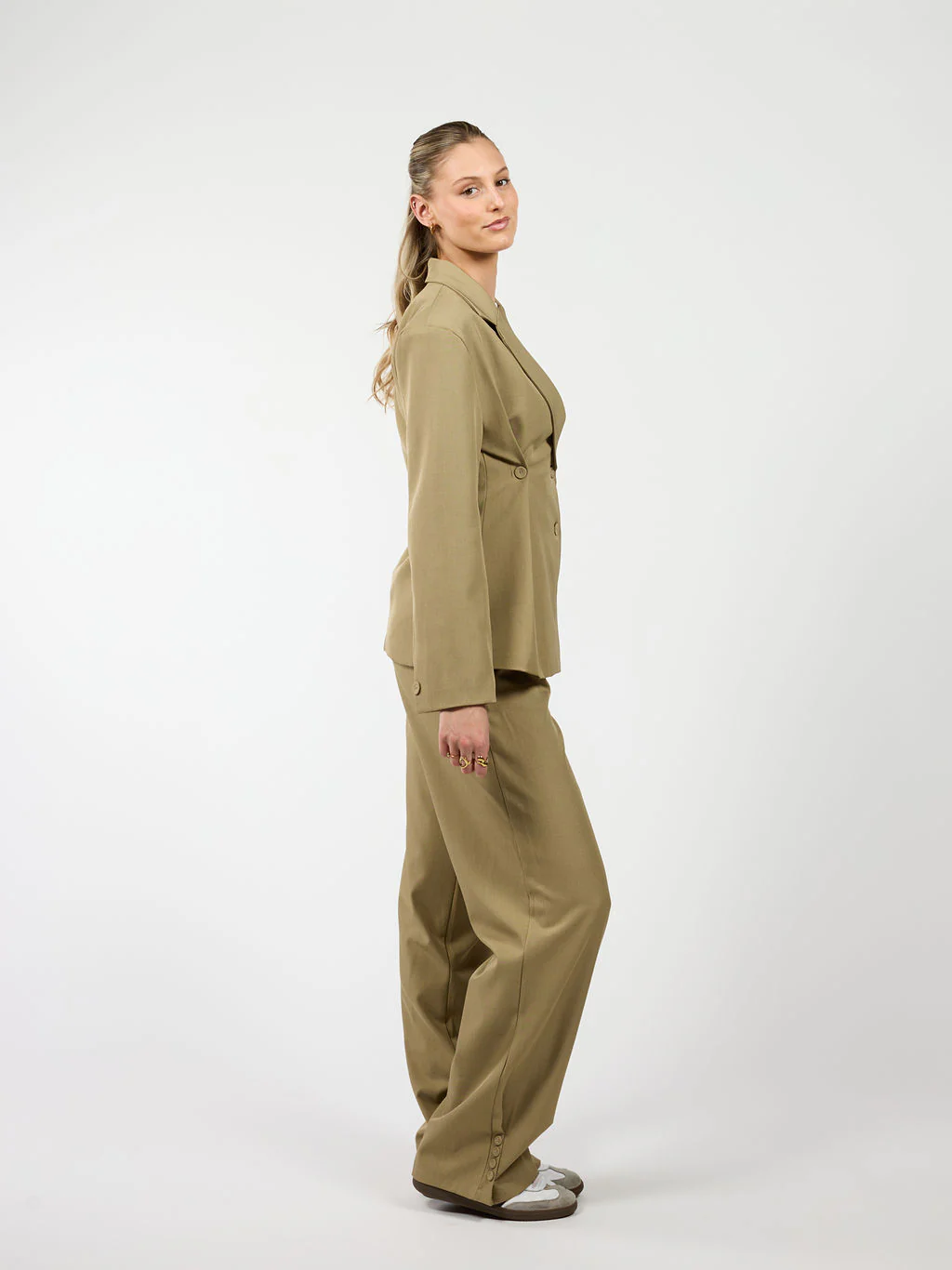 Mae getailleerde blazer | Groen | Tall - Image 4