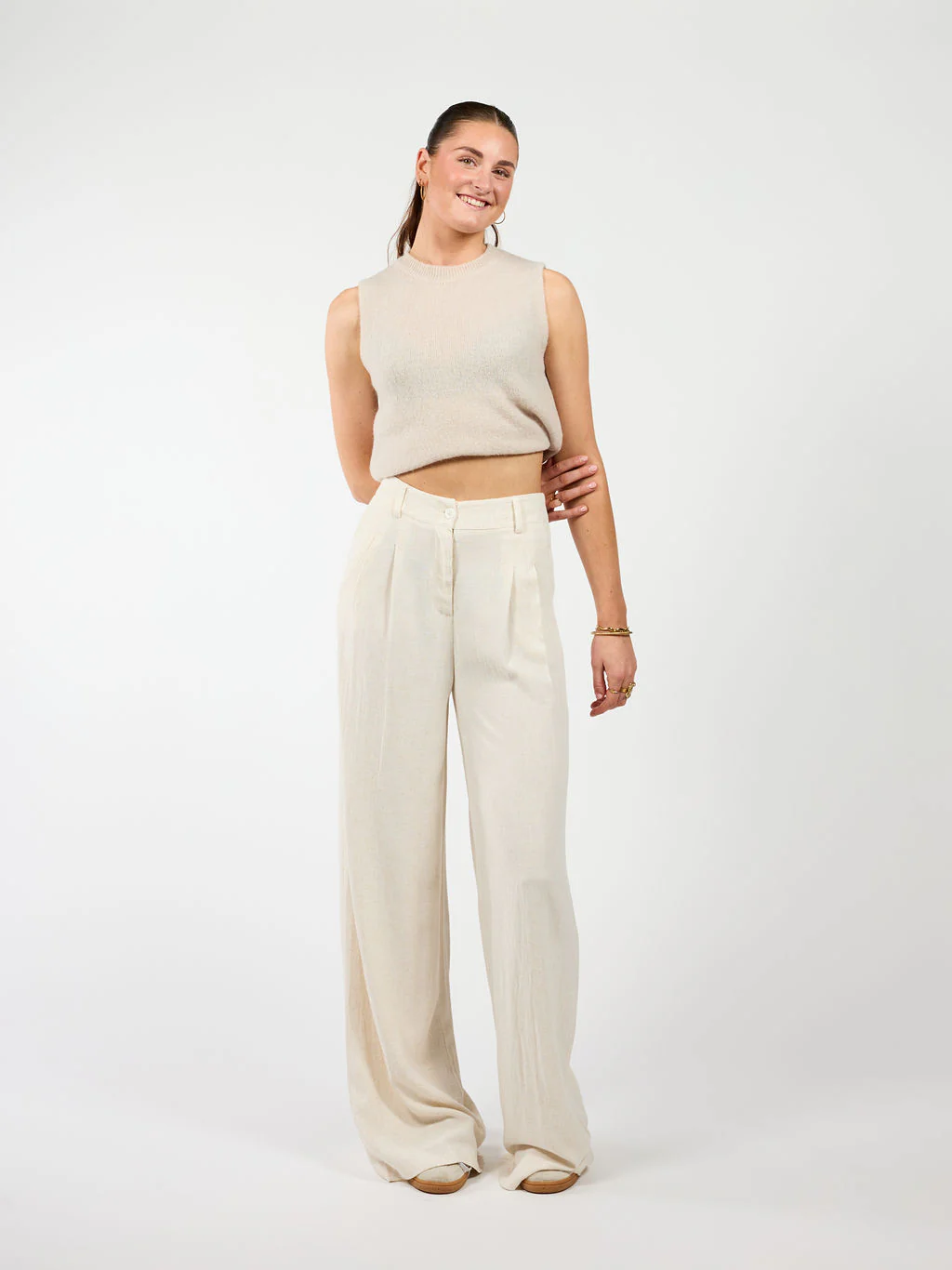 Maryn pants | Linnen | Beige | Tall - Image 4