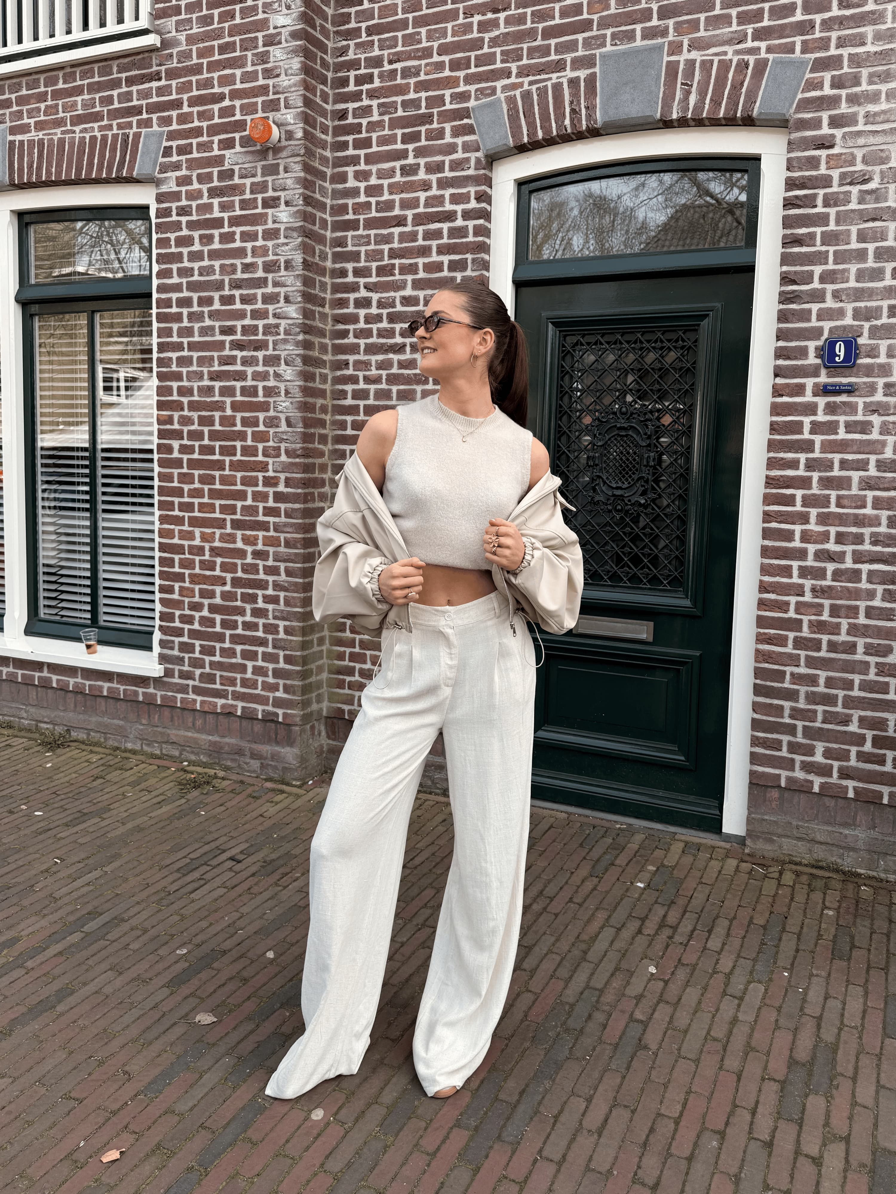 Maryn pants | Linnen | Beige | Tall - Image 8
