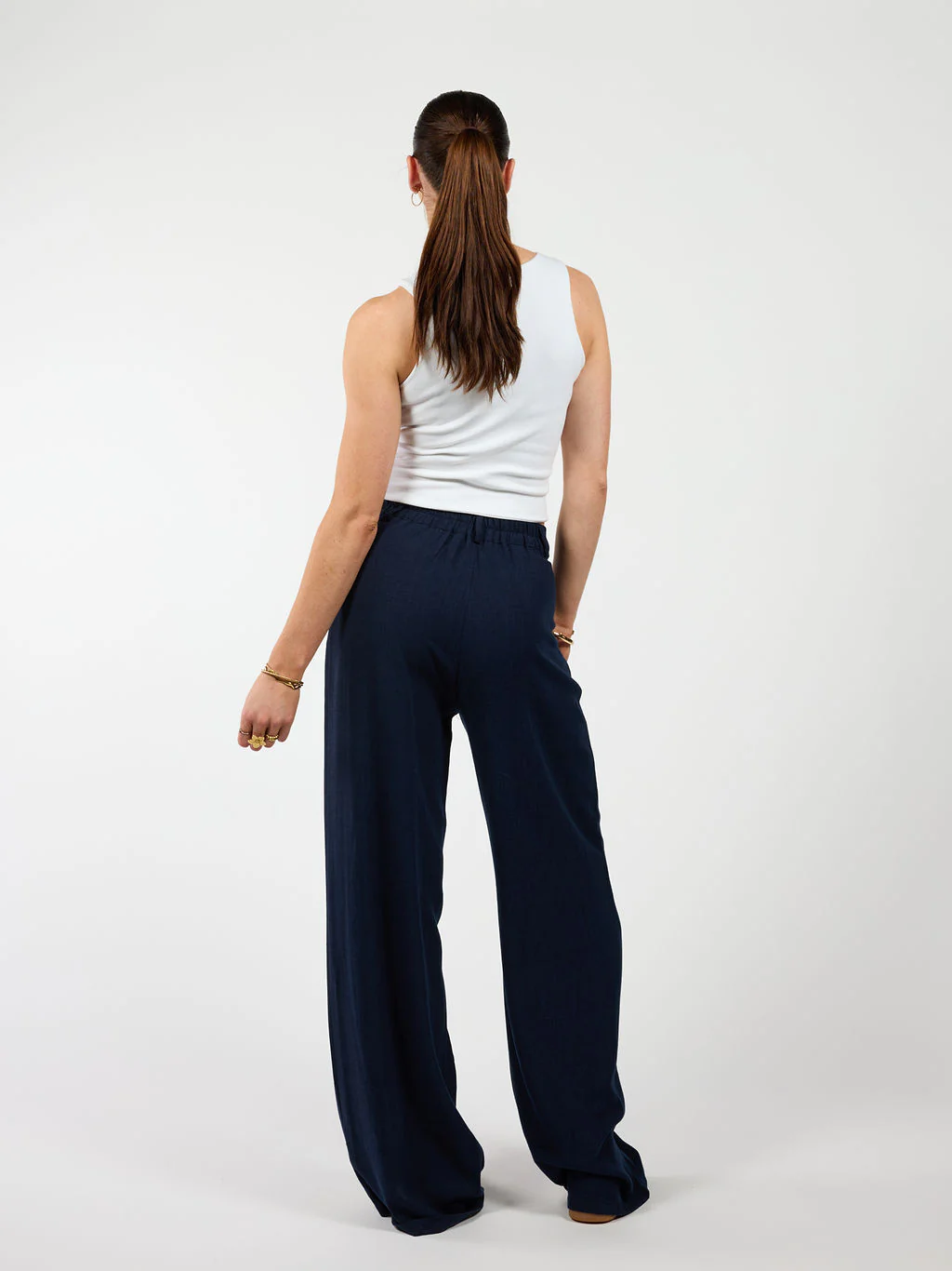 Maryn pants | Linnen | Navy | Tall - Image 5
