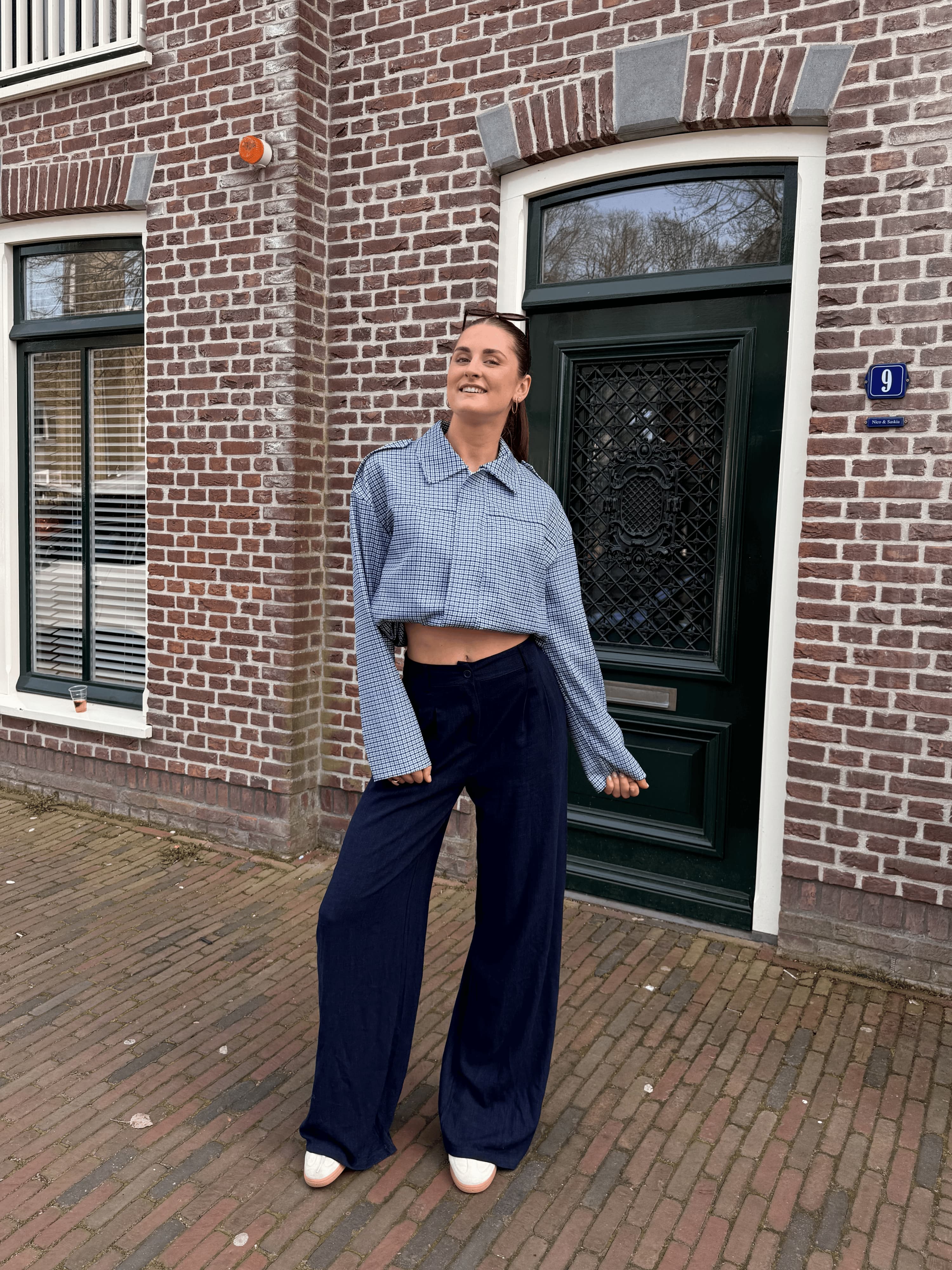 Maryn pants | Linnen | Navy | Tall - Image 6