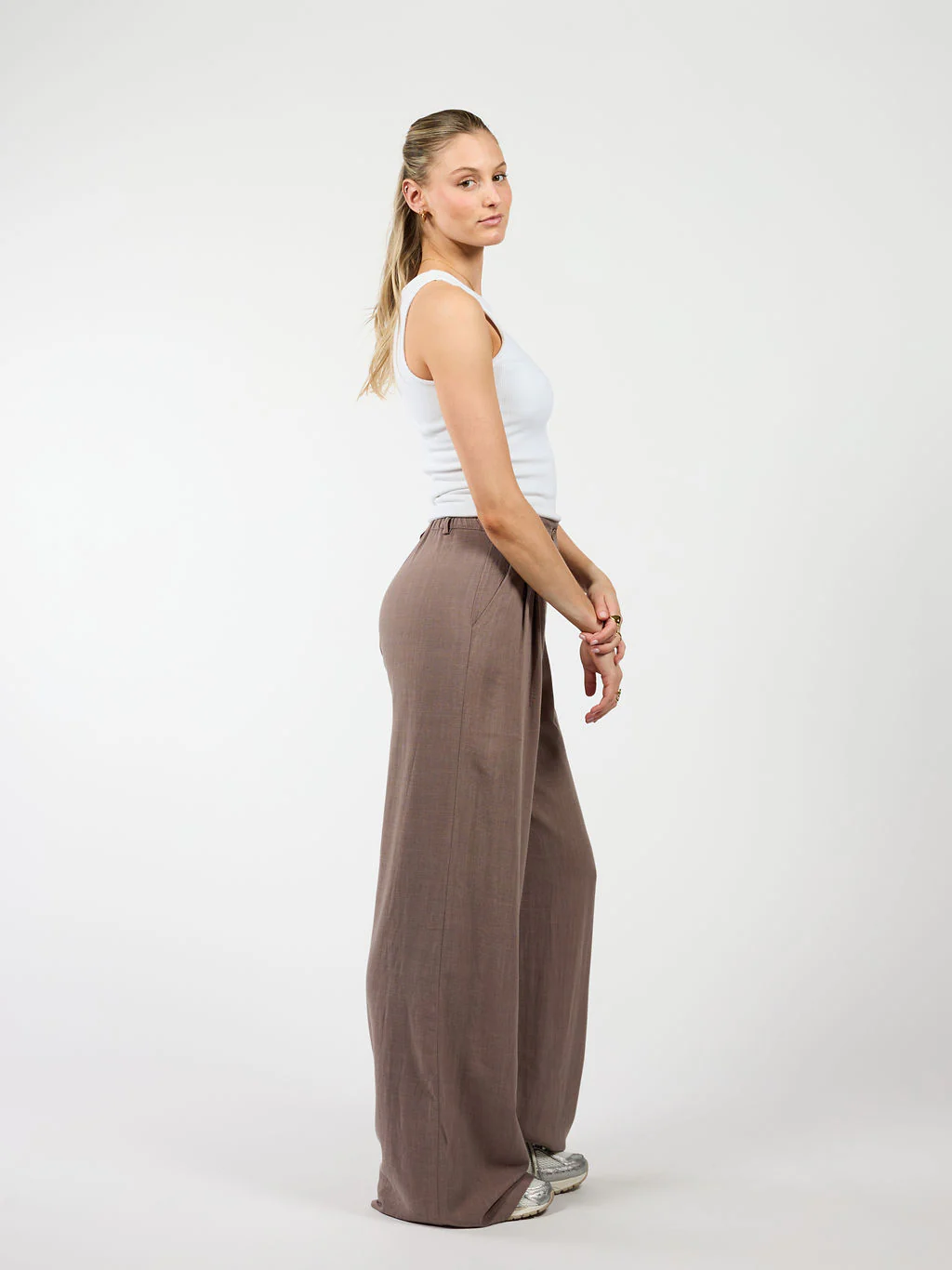 Maryn pants | Linnen | Taupe | Tall - Image 4