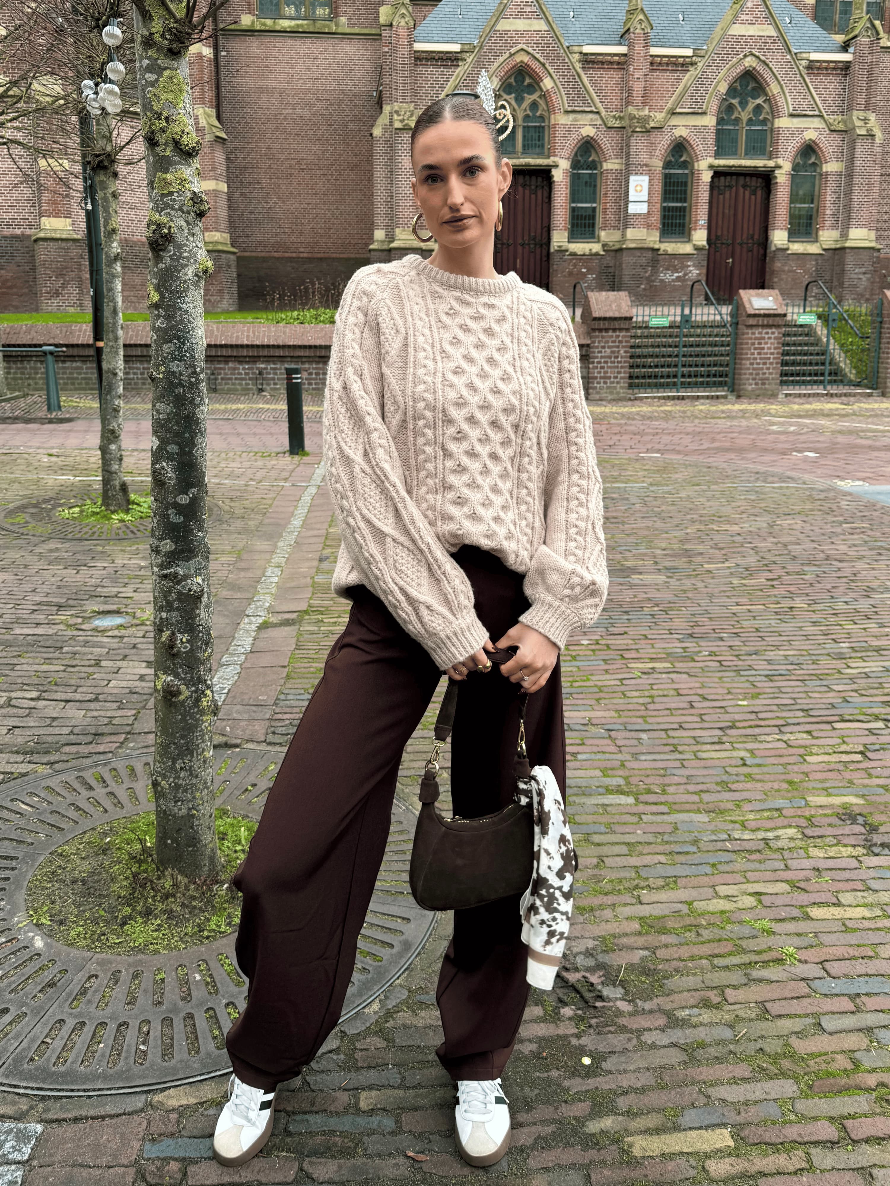 Mira Cable Knit | Beige | Tall - Image 8