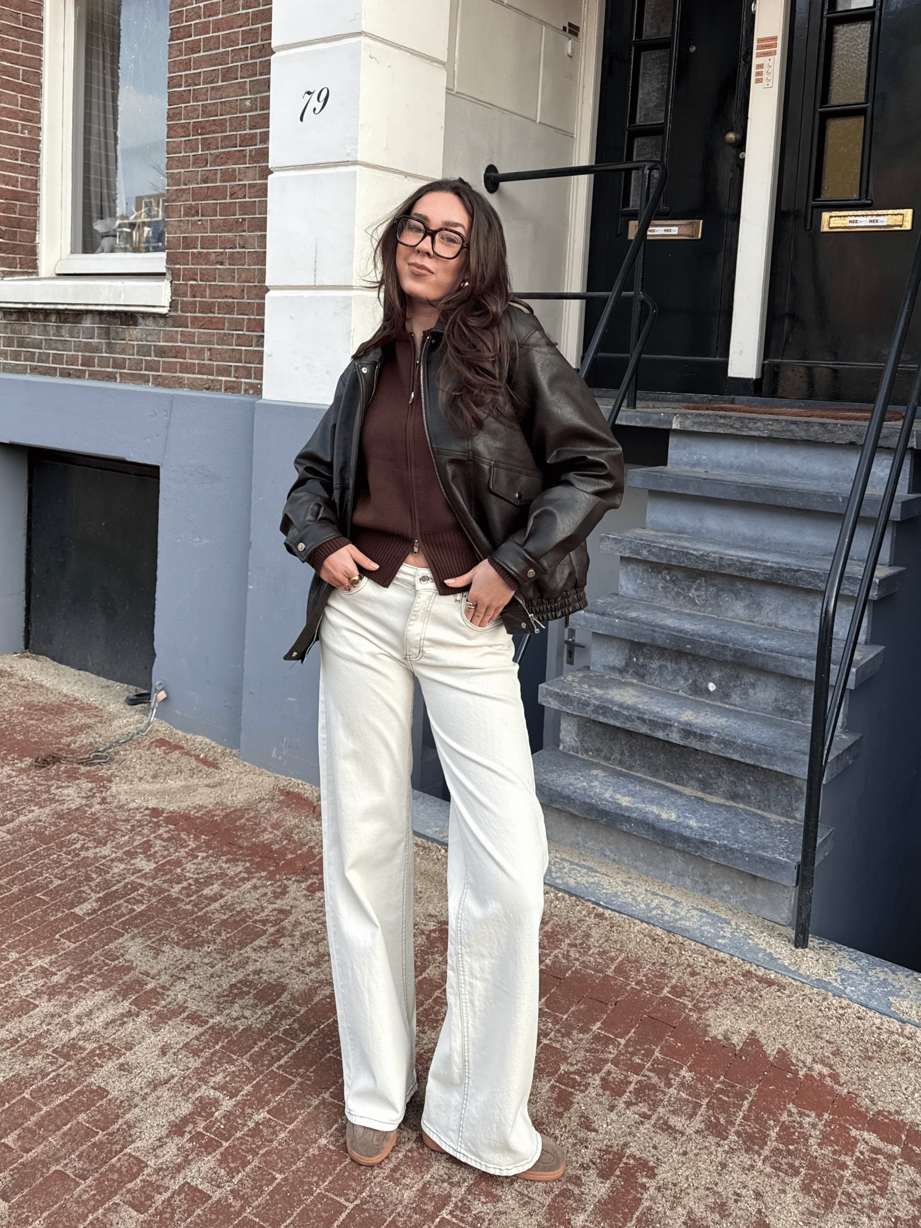 Mira | Super Wide Leg Jeans | Cream | Stretch | Tall - Image 6
