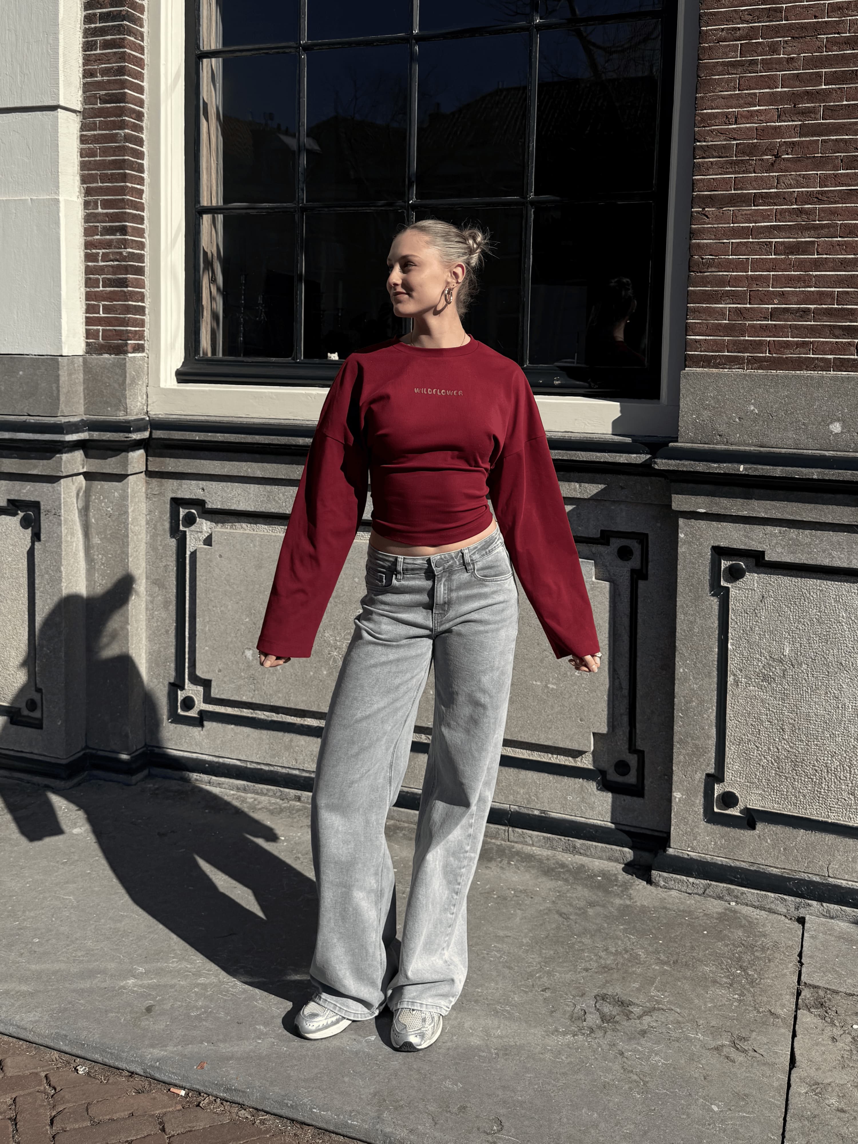 Mira | Super Wide Leg Jeans | Grijs | Stretch | Tall - Image 7