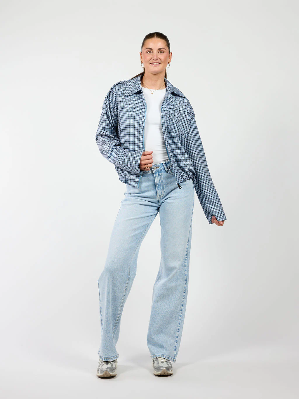 Naya jacket | Geruit blauw | Tall - Image 6