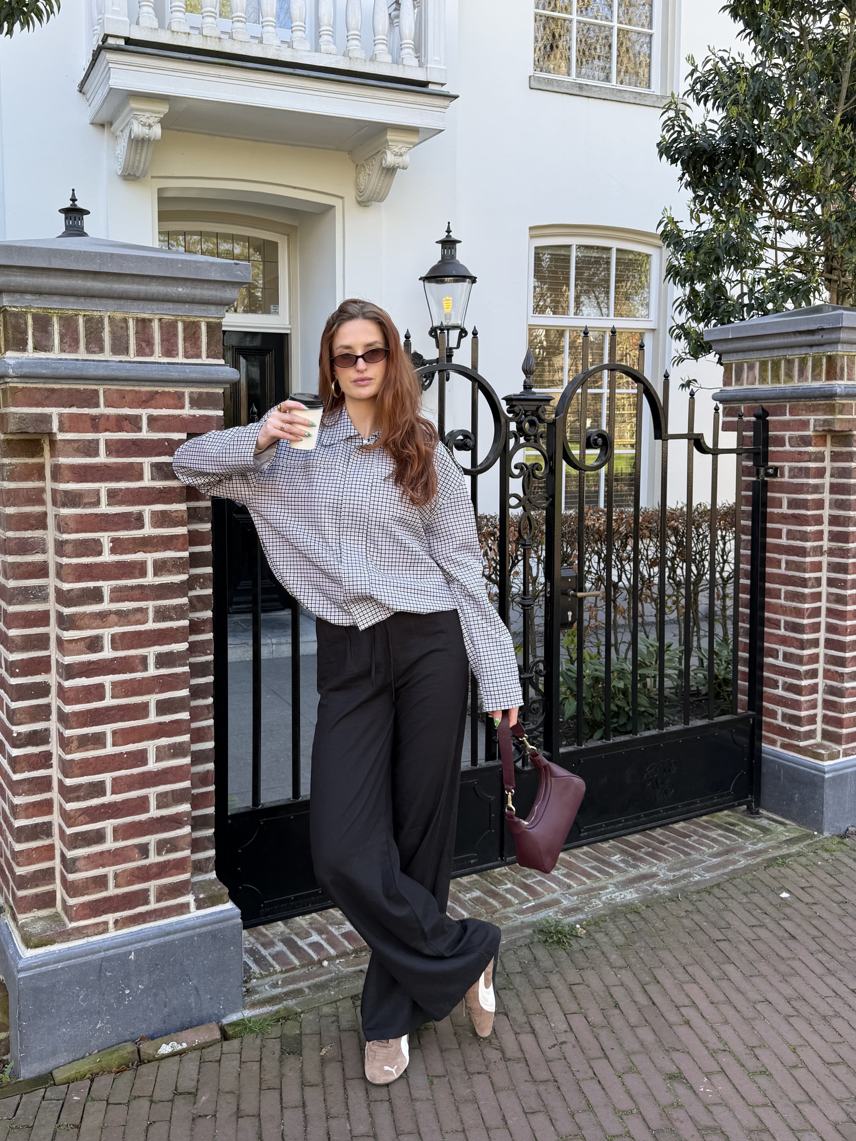 Naya jacket | Geruit zwart | Tall - Image 3