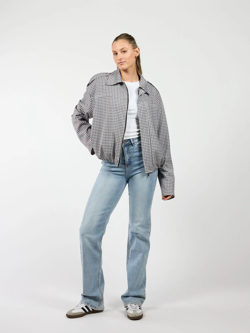 Naya jacket | Geruit zwart | Tall - Image 8