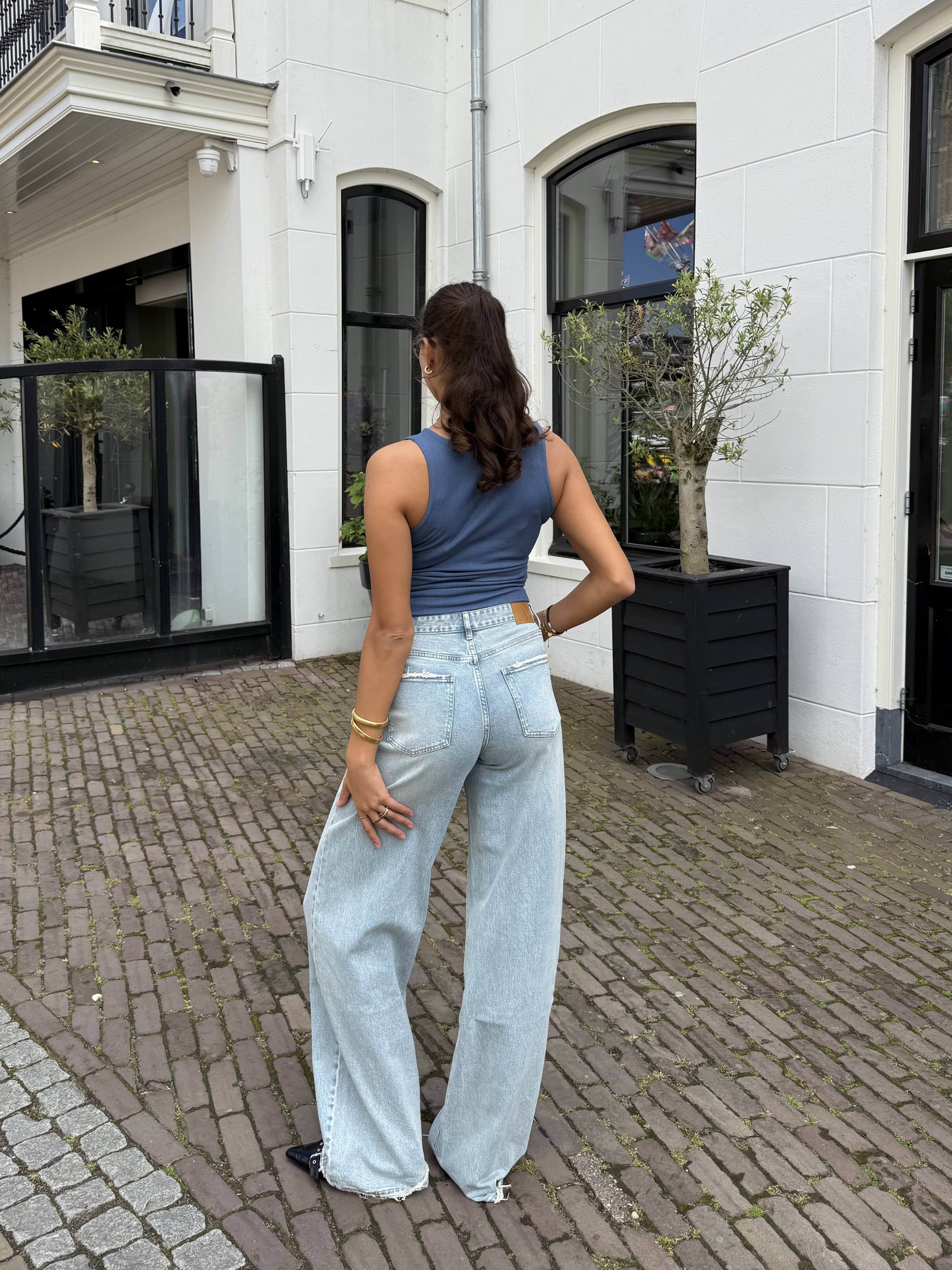 Noa Basic Tank Top | Blue | Tall - Image 7