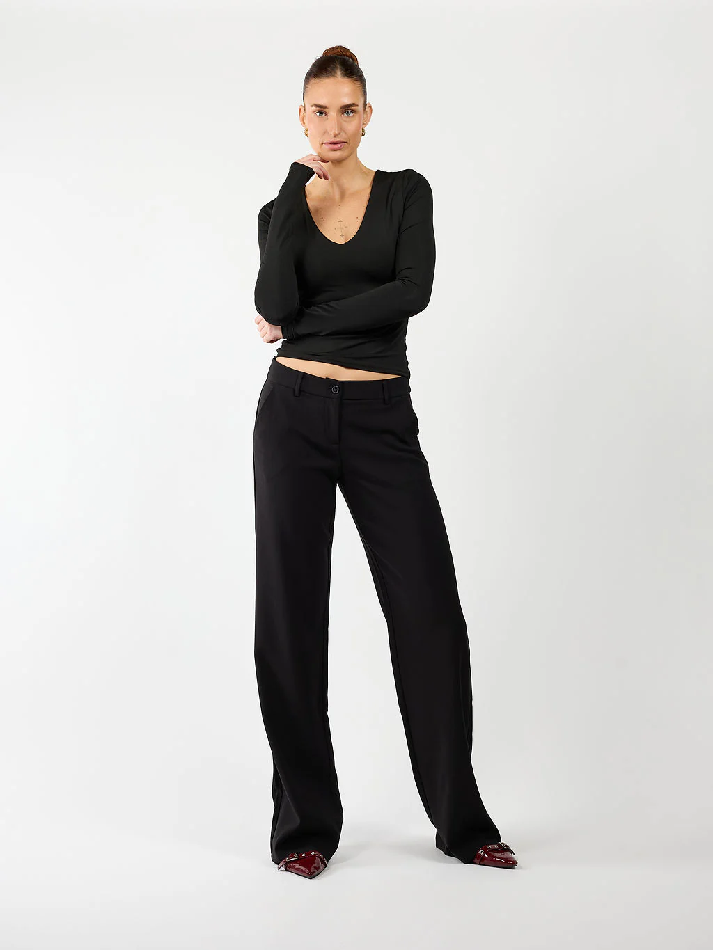 Romi Pantalon | Mid-waist | Zwart | Tall - Image 3