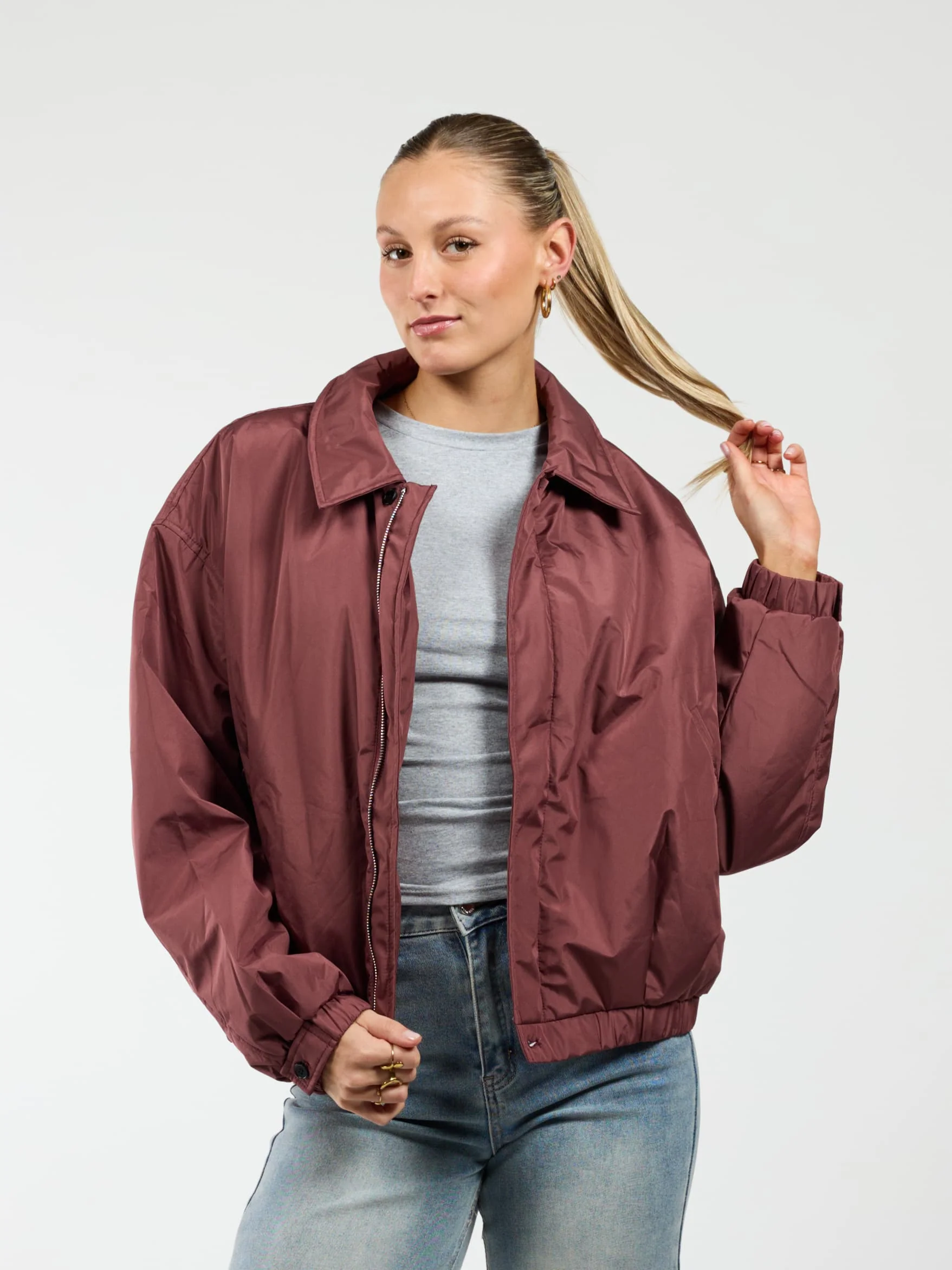 Rose bomber jacket | Blush | Tall - Image 2