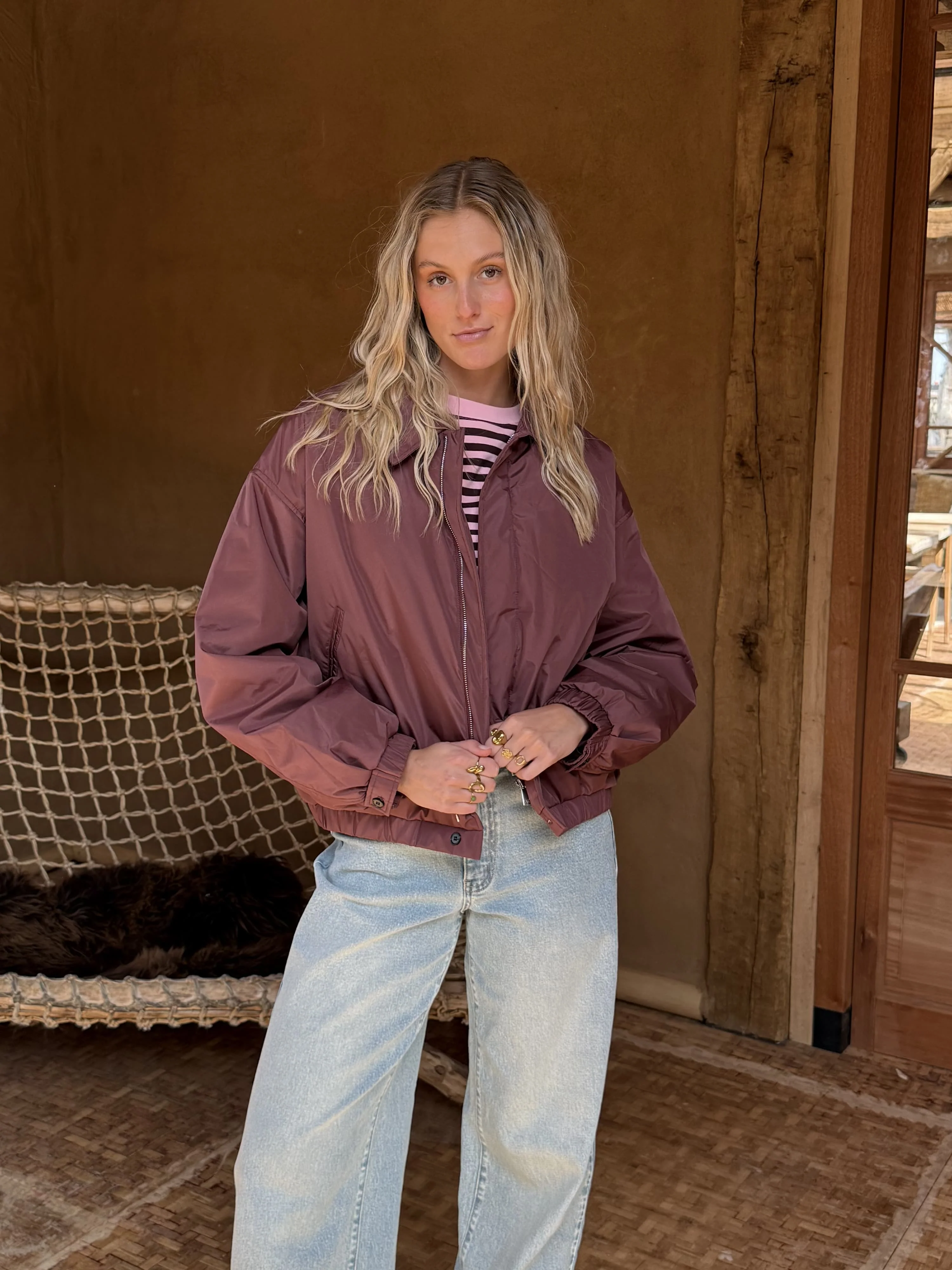 Rose bomber jacket | Blush | Tall - Image 3