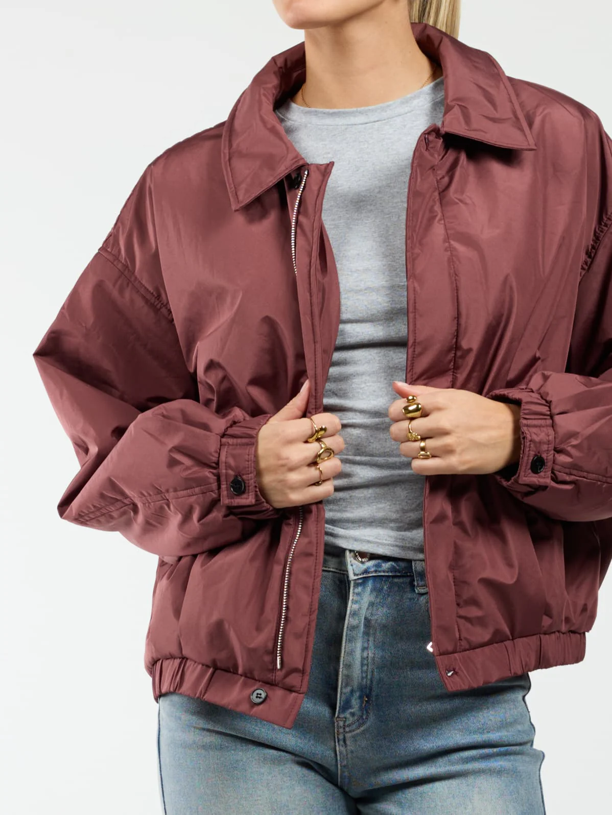 Rose bomber jacket | Blush | Tall - Image 5
