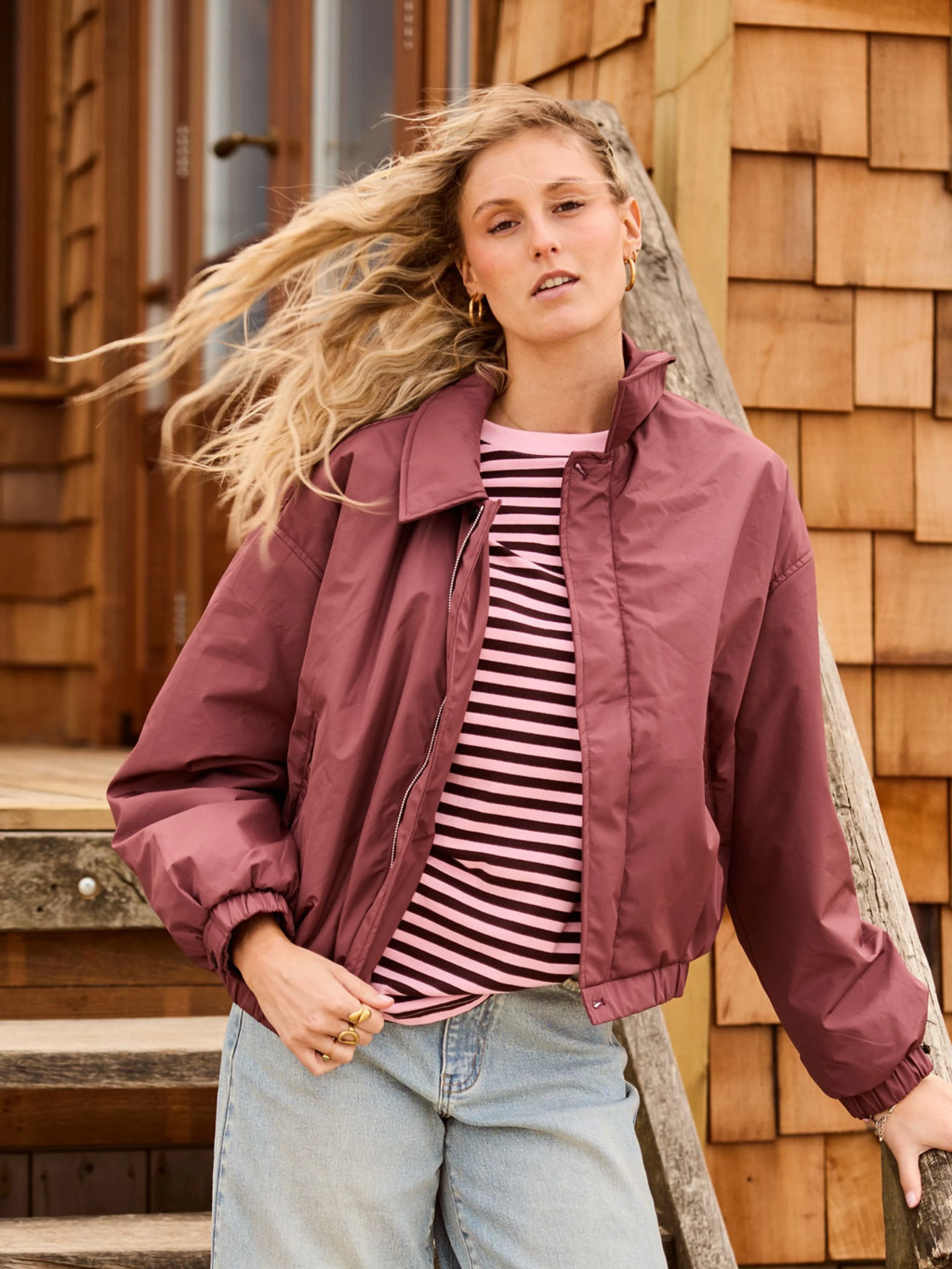 Rose bomber jacket | Blush | Tall - Image 8
