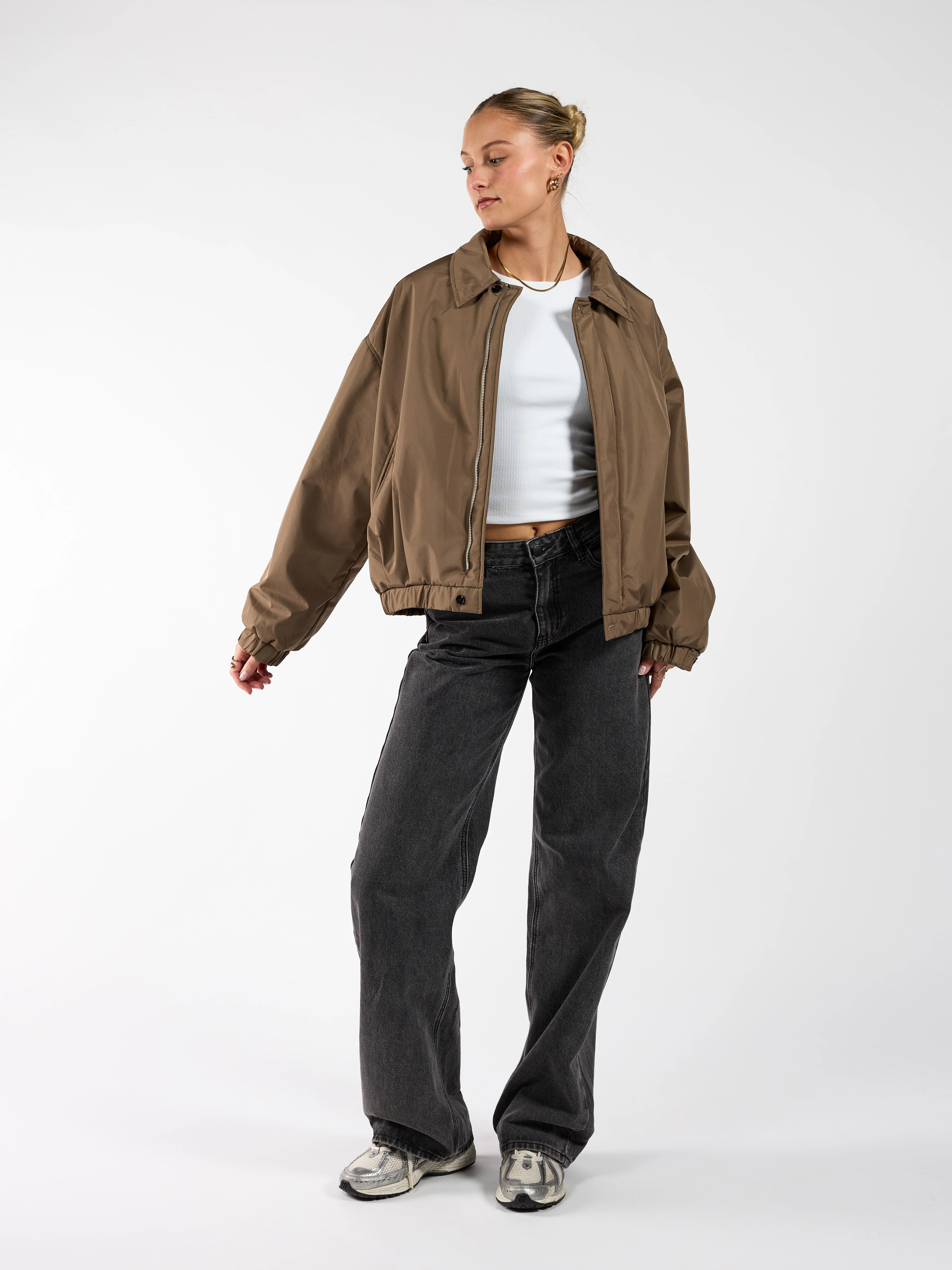 Rose bomber jacket | Khaki | Tall - Image 6