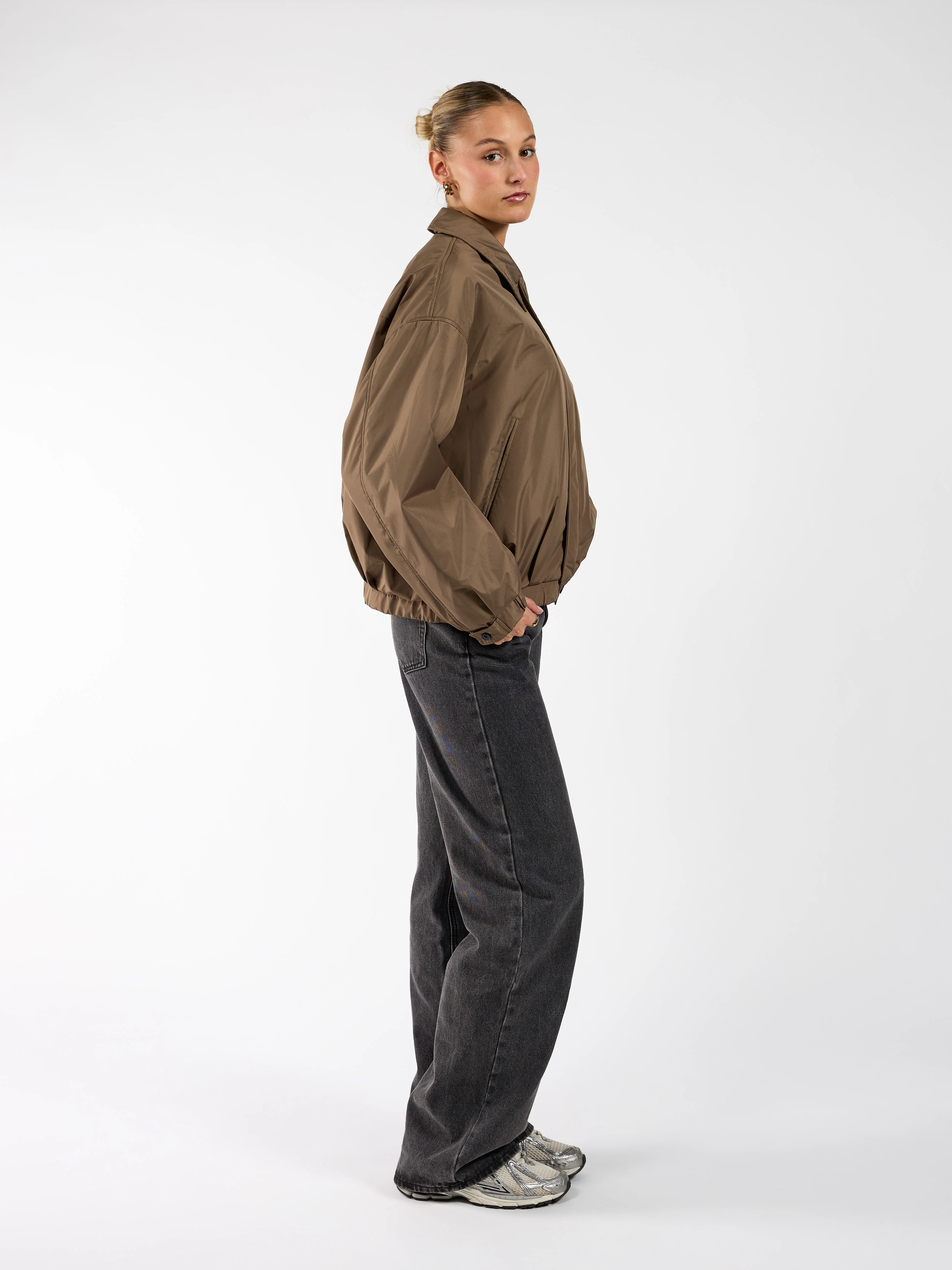Rose bomber jacket | Khaki | Tall - Image 7