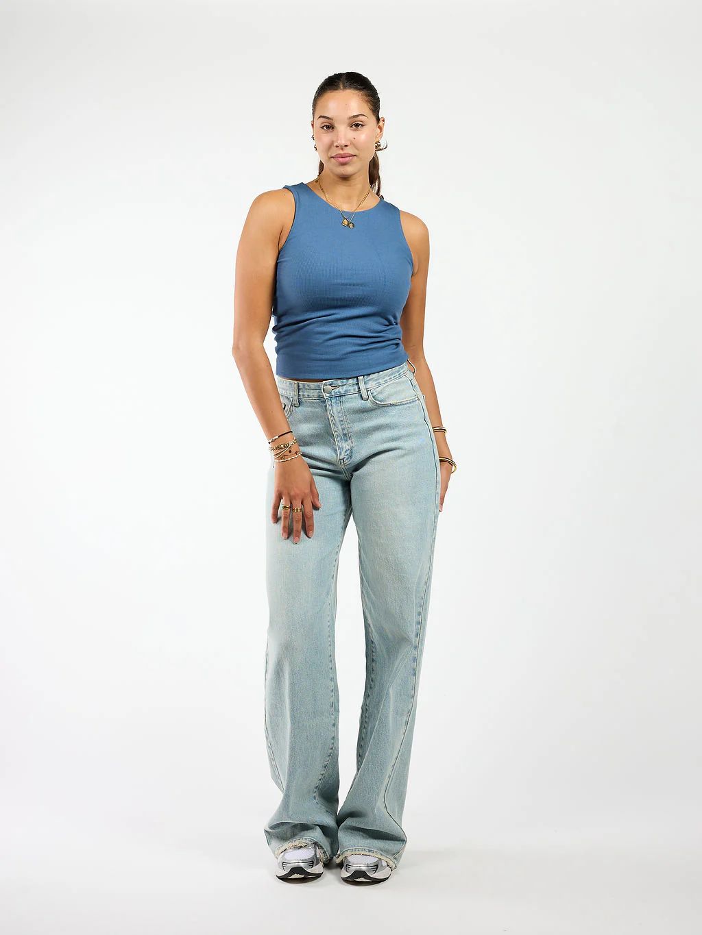 Roxy | Mid Waist Super Wide Leg Jeans | Lichtblauw | Stretch | Tall - Image 3