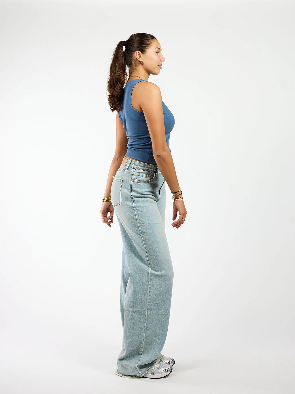 Roxy | Mid Waist Super Wide Leg Jeans | Lichtblauw | Stretch | Tall - Image 4