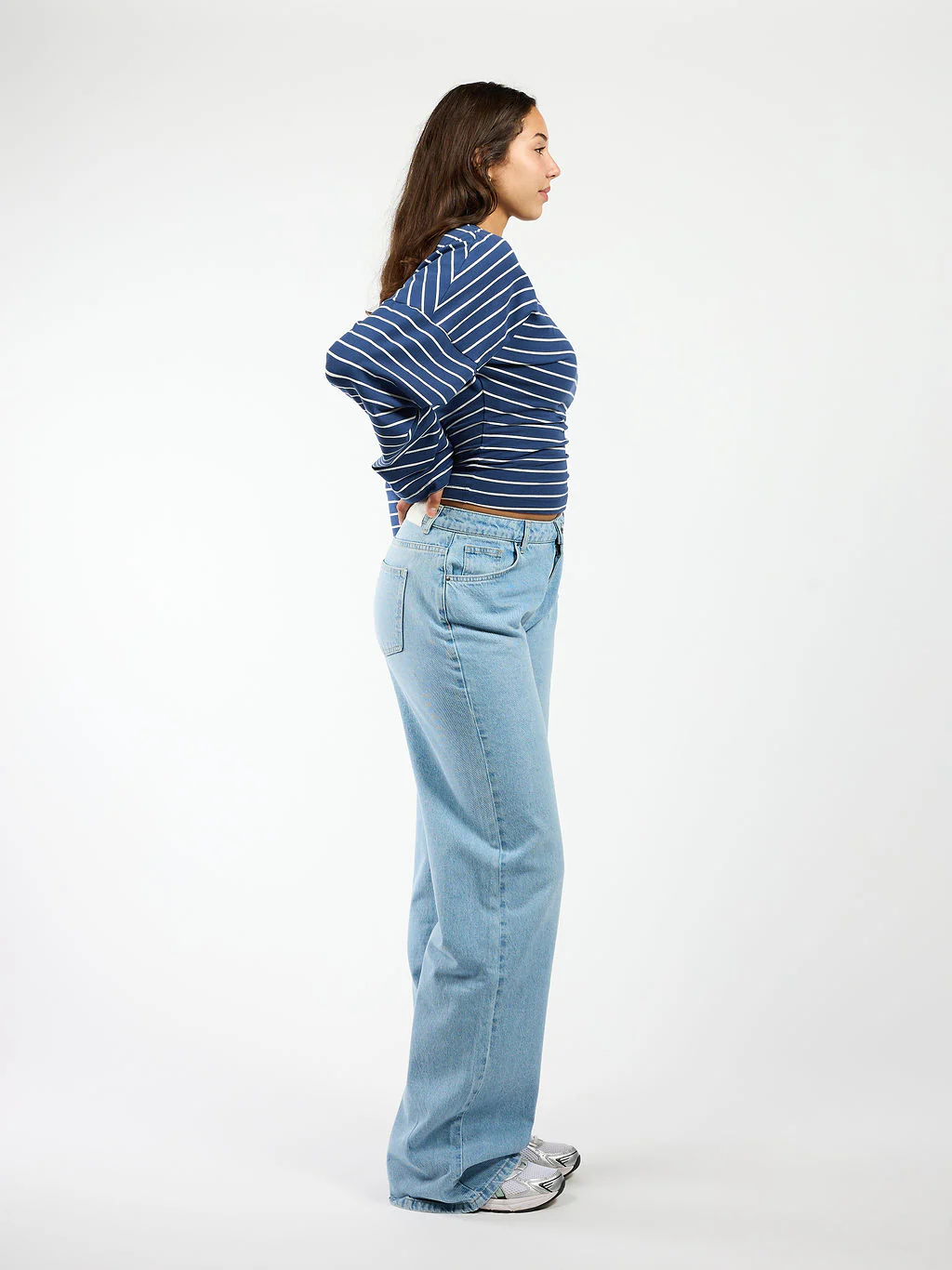 Sanna Tee | Navy gestreept | Tall - Image 4
