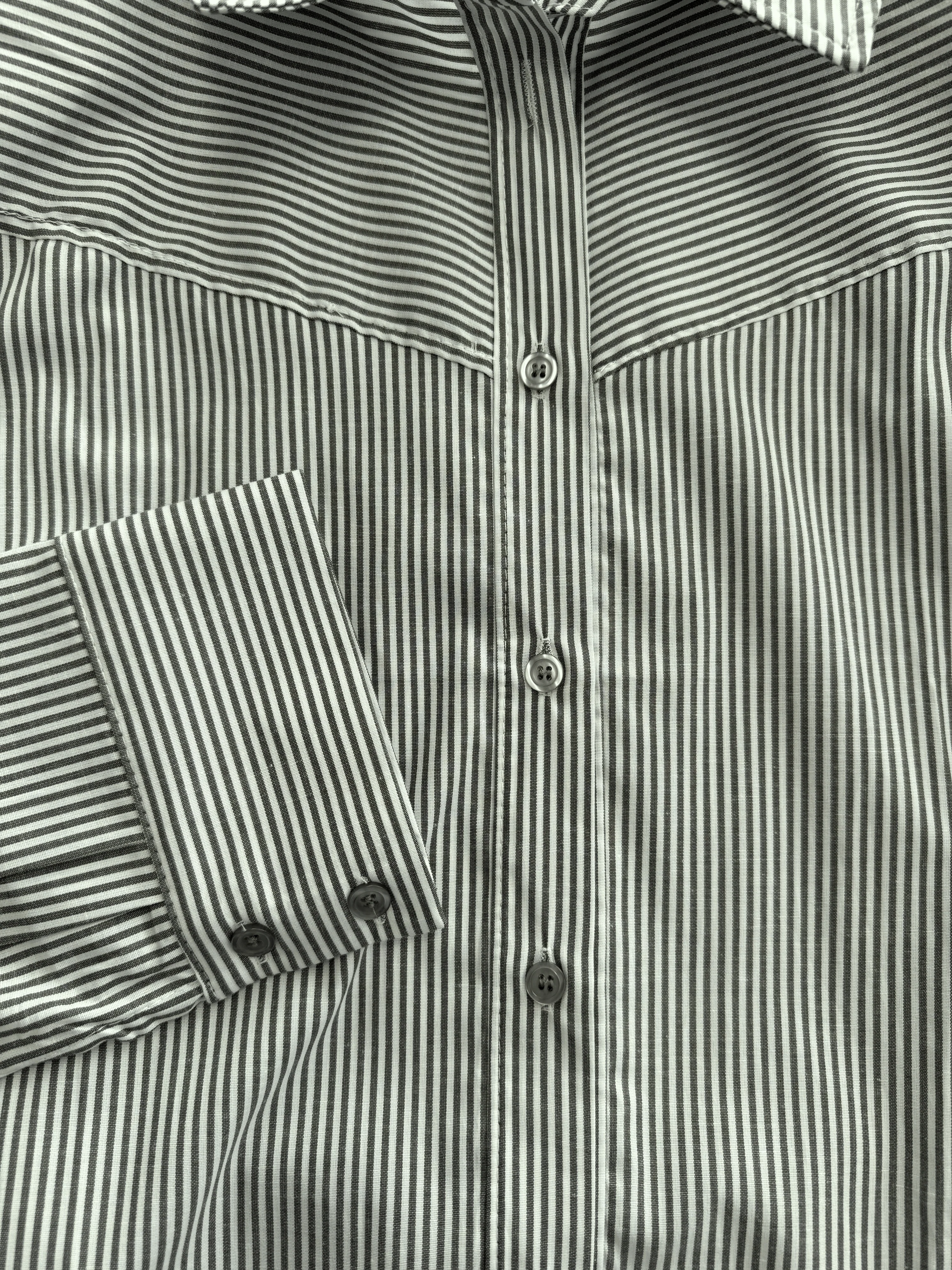 Sem getailleerde blouse | Grijs gestreept | Tall - Image 8