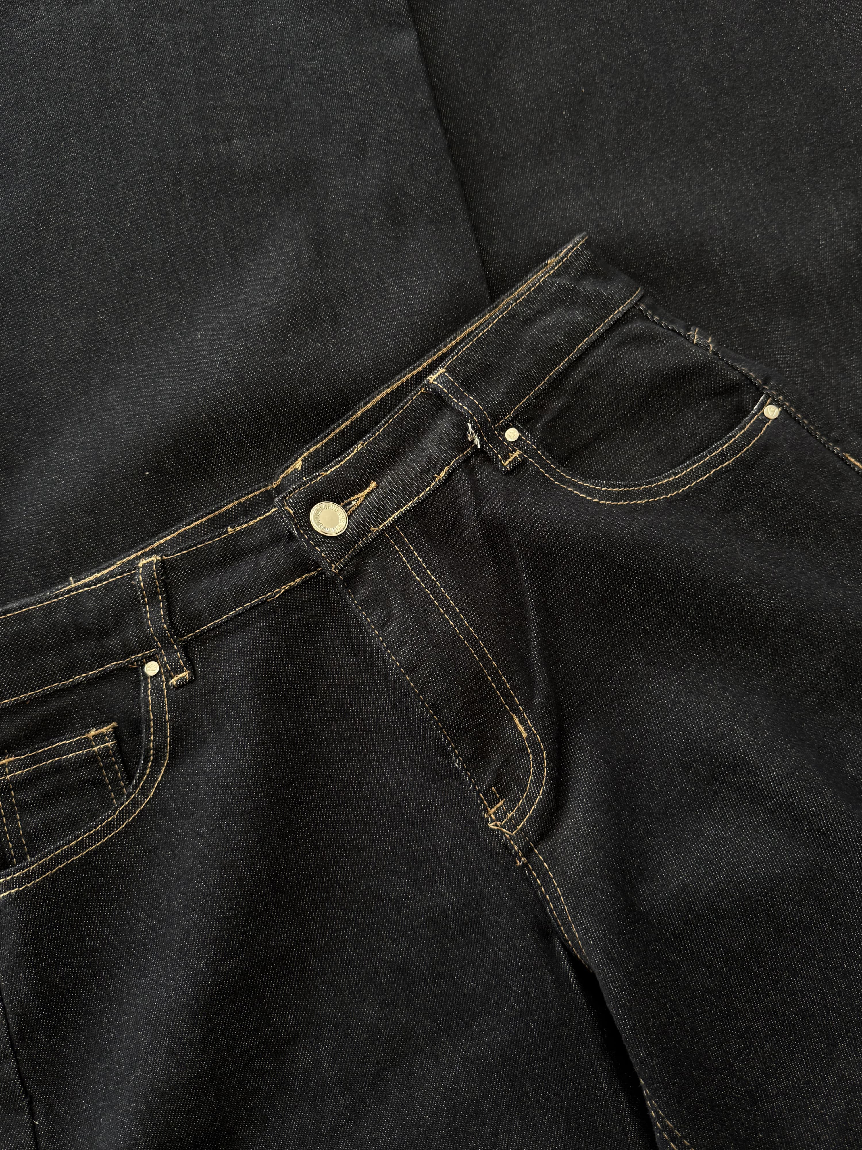 Skye | Mid Waist | Super Wide Leg Jeans | Navy blue | Stretch | Tall - Image 8