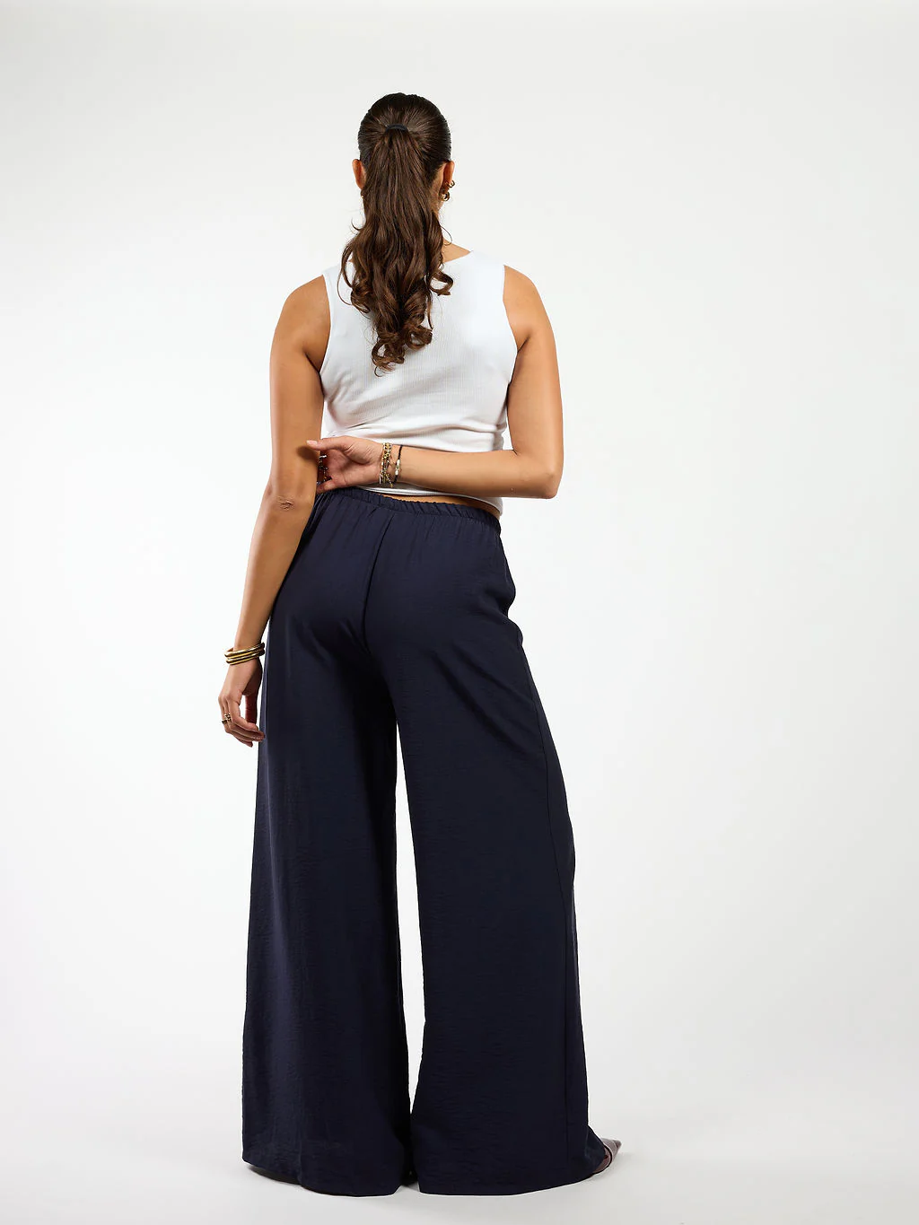 Steph | Wide leg pants | Navy | Tall - Image 6