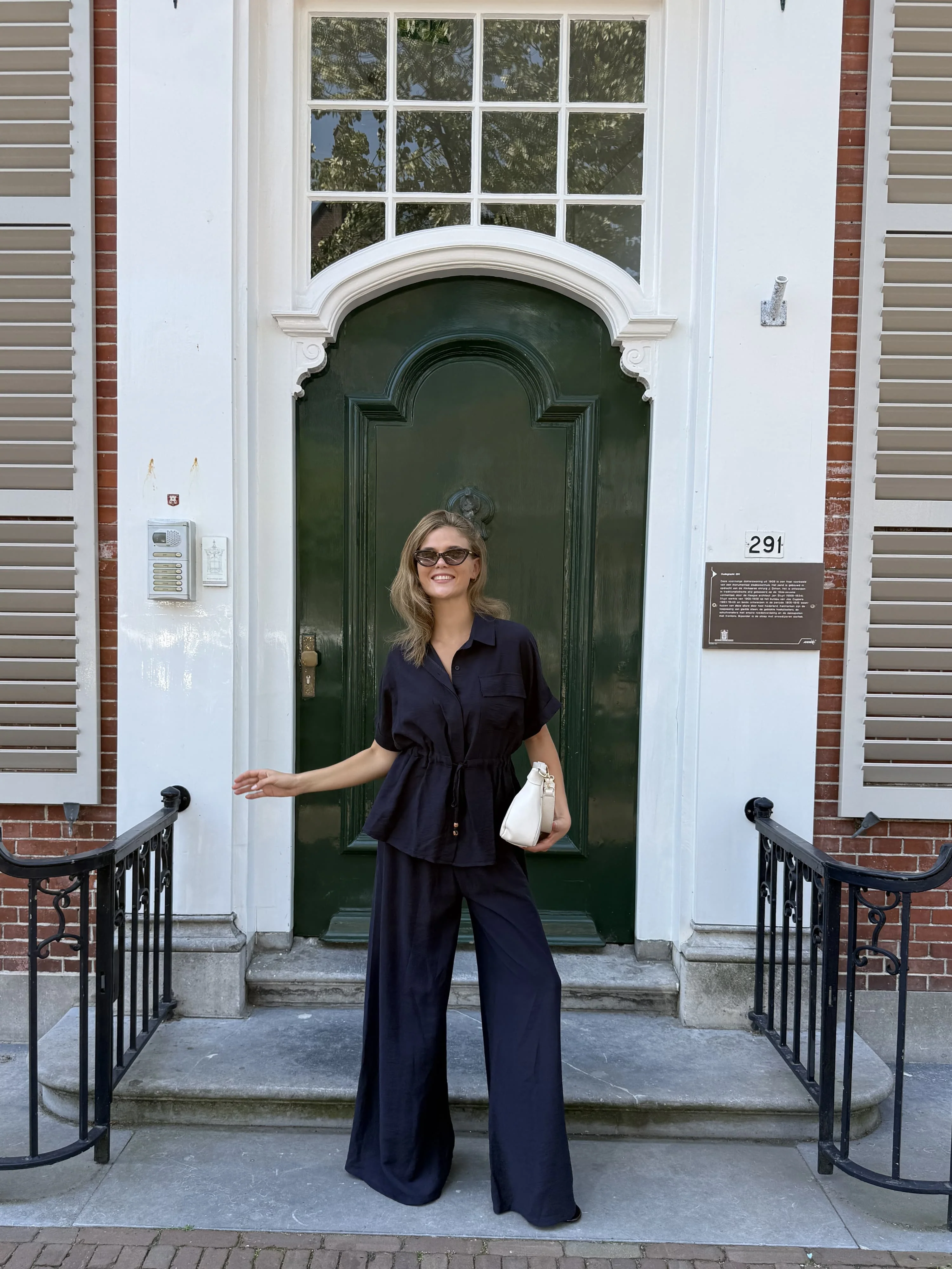 Steph | Wide leg pants | Navy | Tall - Image 7