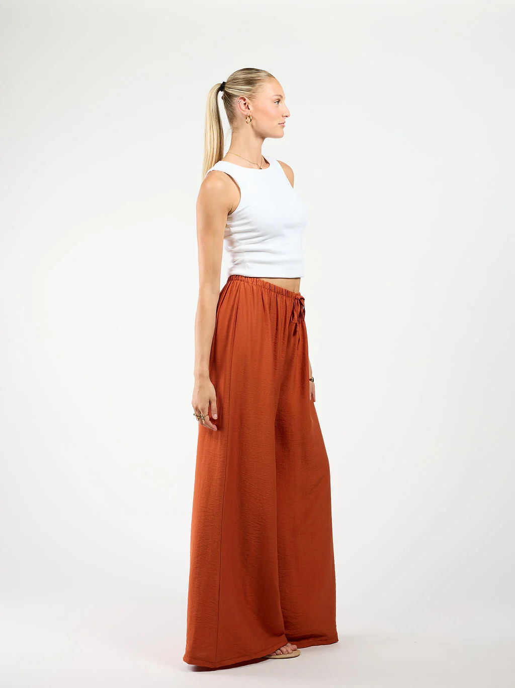 Steph | Wide leg pants | Terracotta | Tall - Image 7