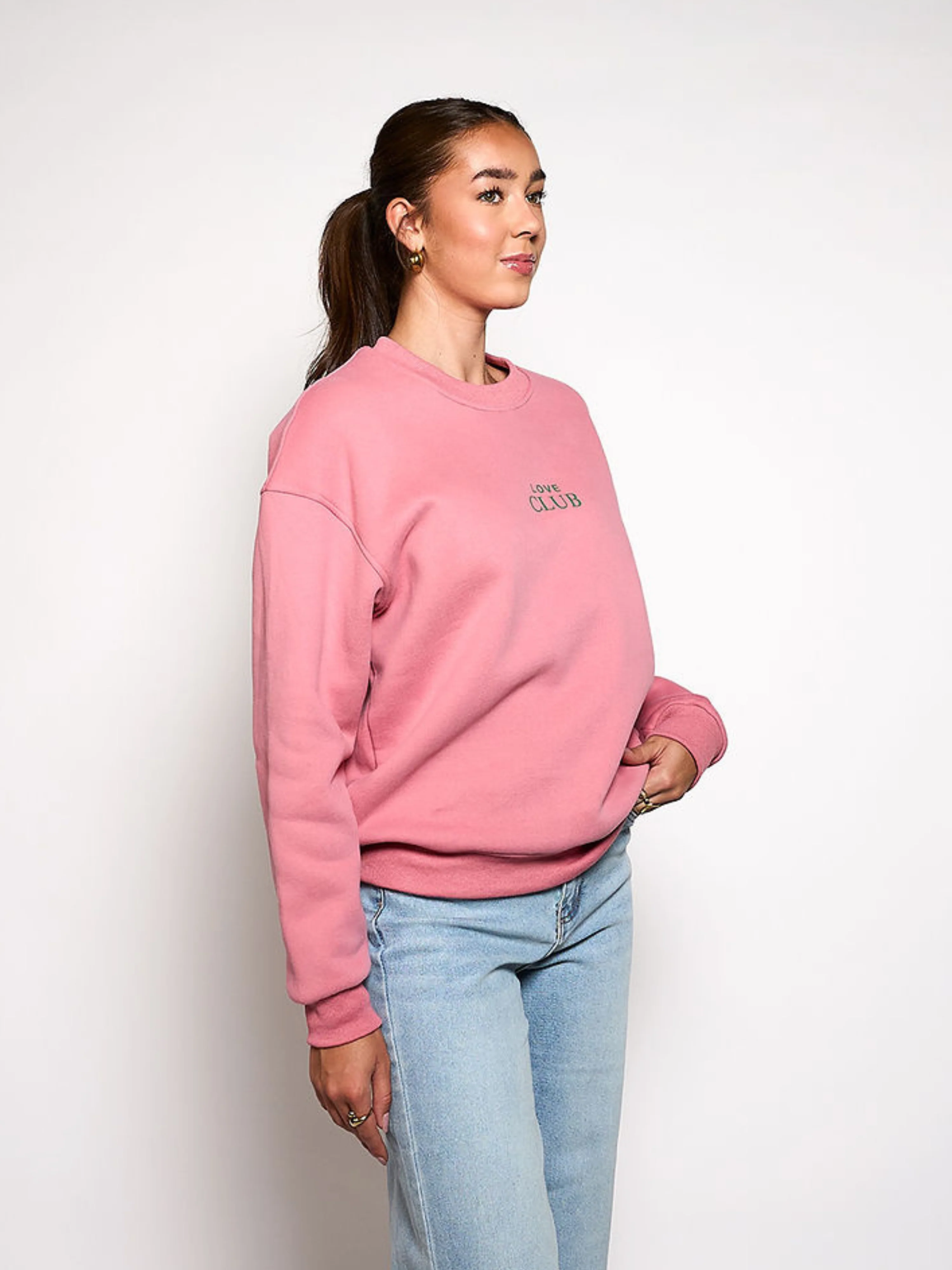Sweater Love Club | Roze met groen | Tall - Image 3