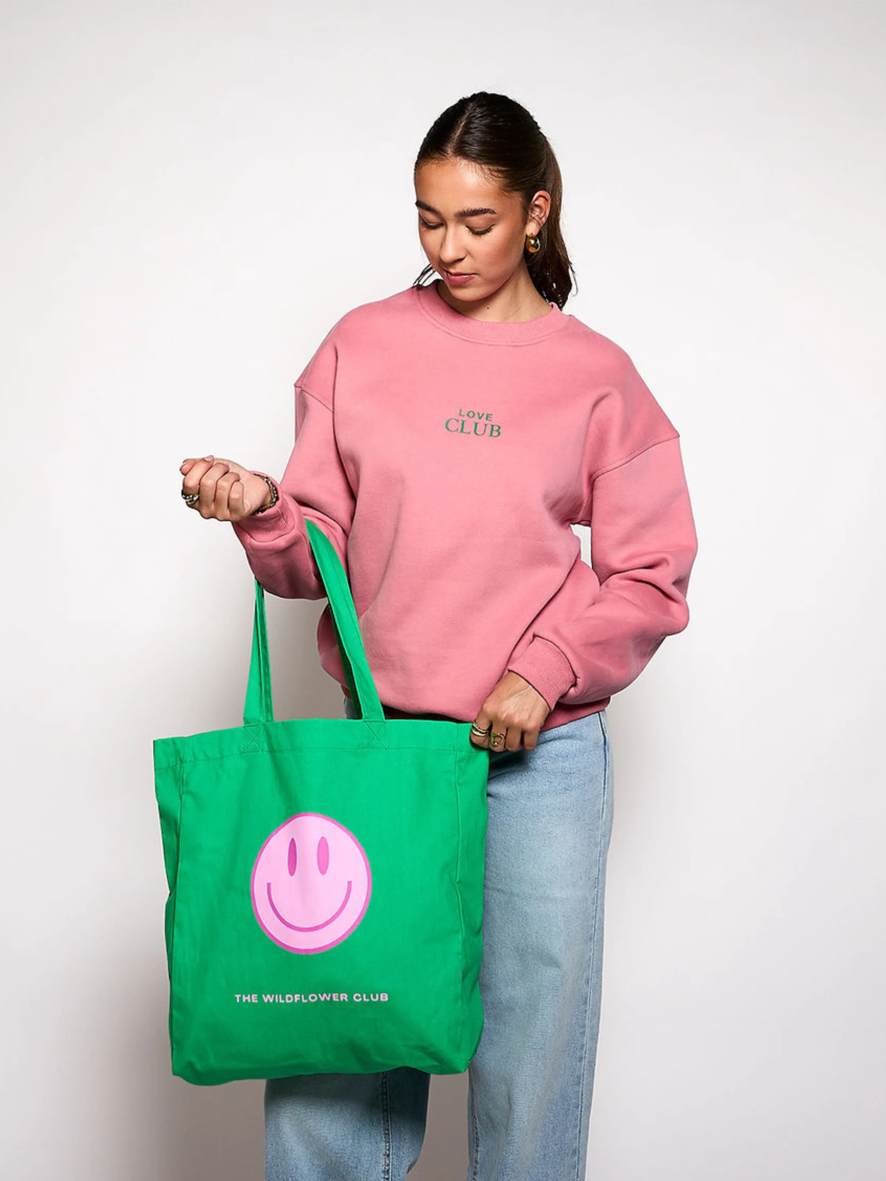 Sweater Love Club | Roze met groen | Tall - Image 6