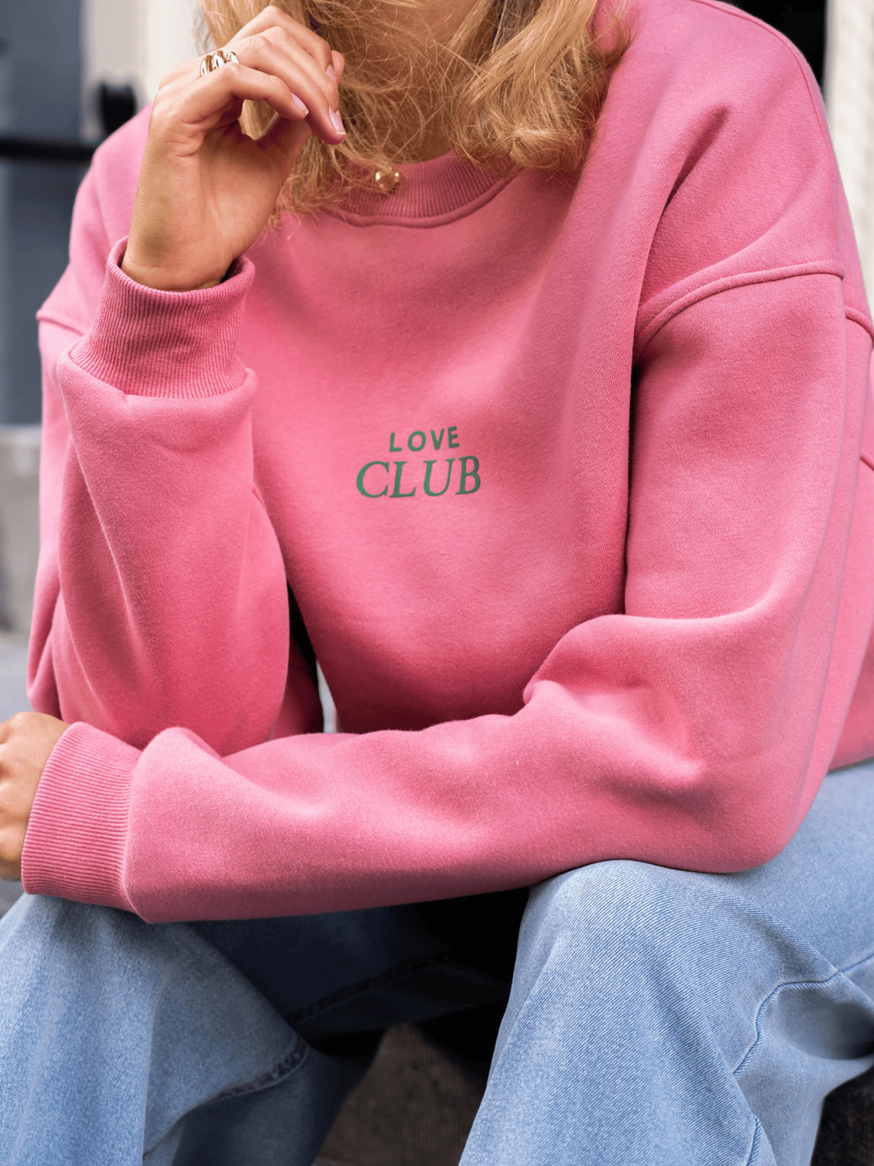 Sweater Love Club | Roze met groen | Tall - Image 7