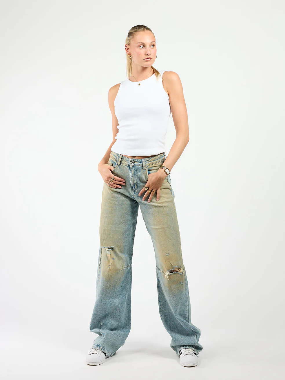 Tess Barrel Jeans | Mid-waist | Vintage blue | Tall - Image 2