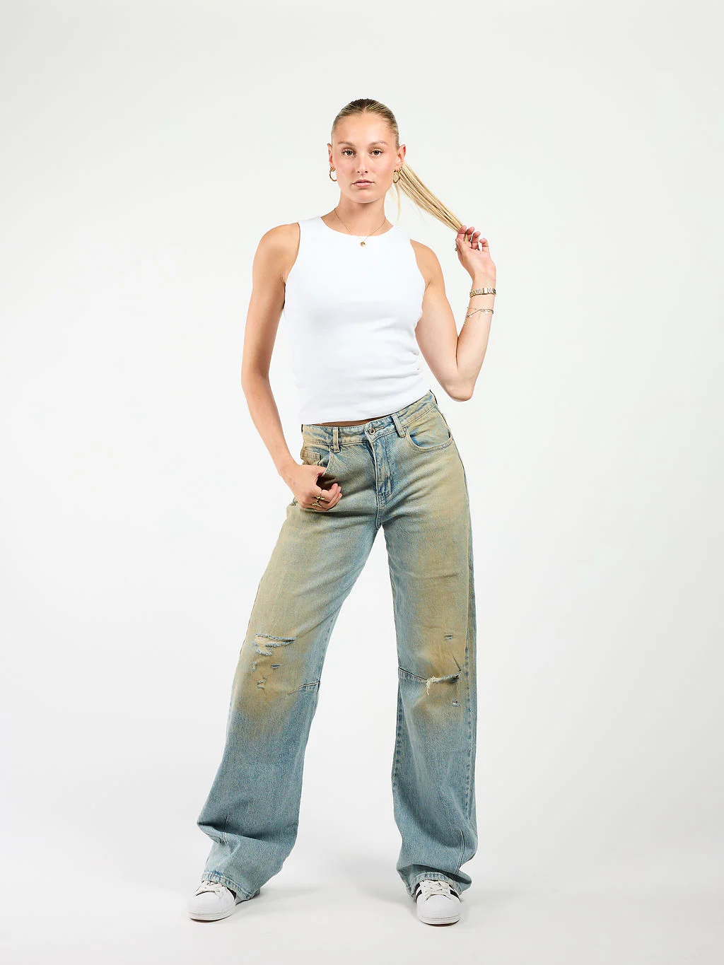 Tess Barrel Jeans | Mid-waist | Vintage blue | Tall - Image 6