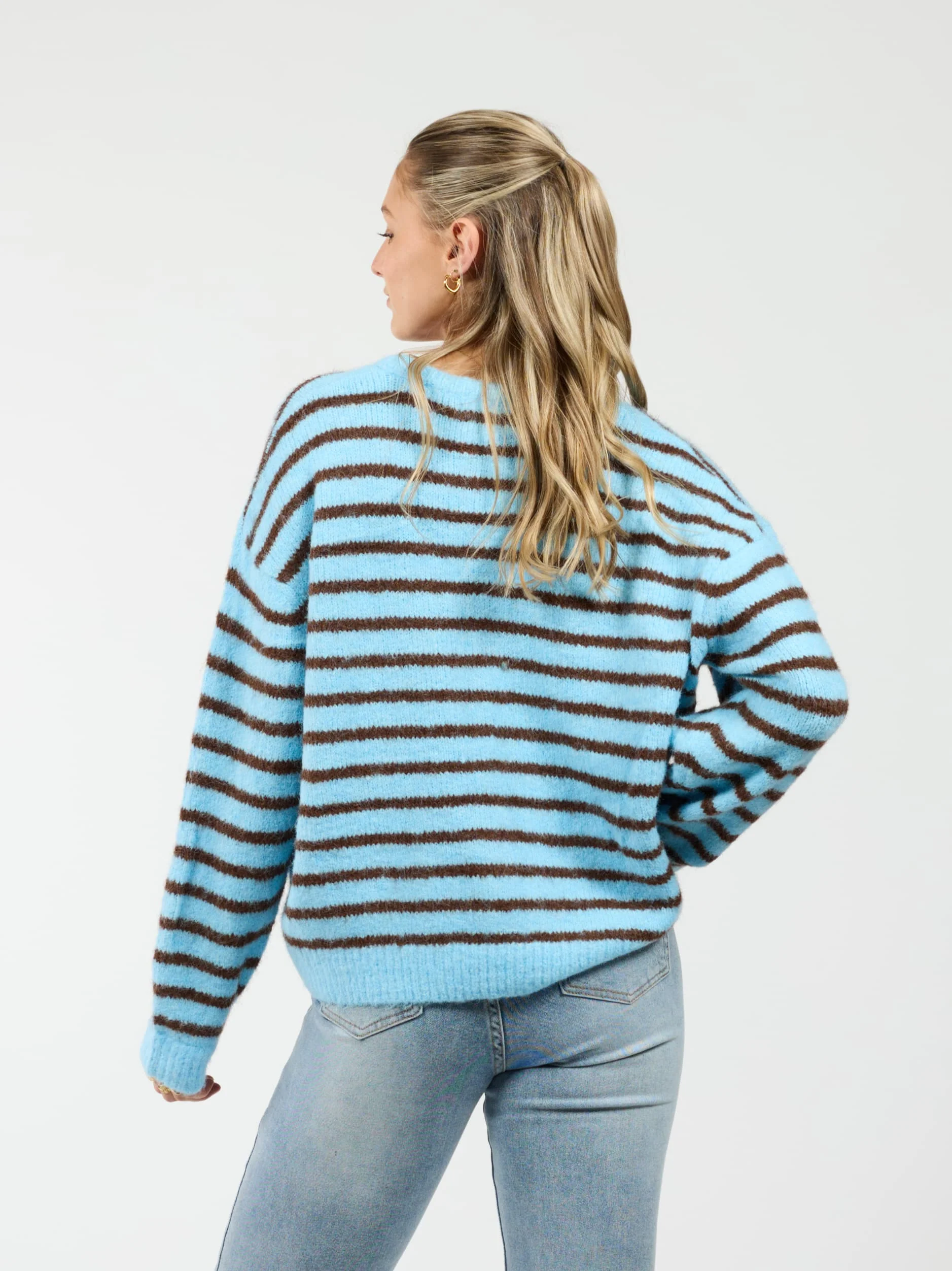 Vive Vest | Blauw Bruin gestreept | Tall - Image 5