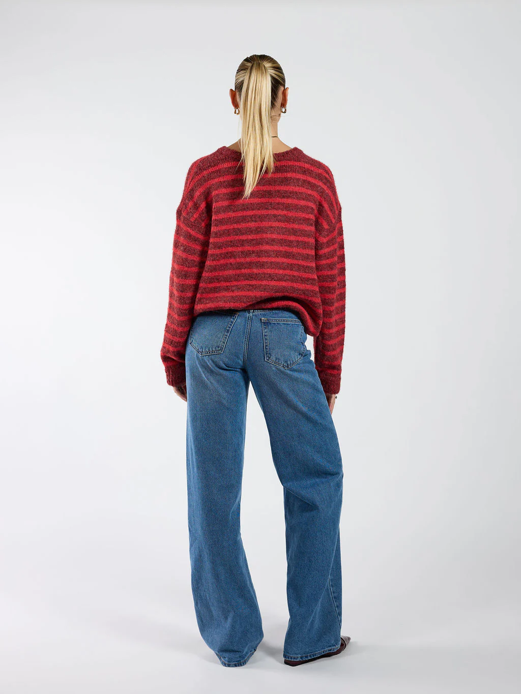 Vive Vest | Rood Bordeaux gestreept | Tall - Image 5