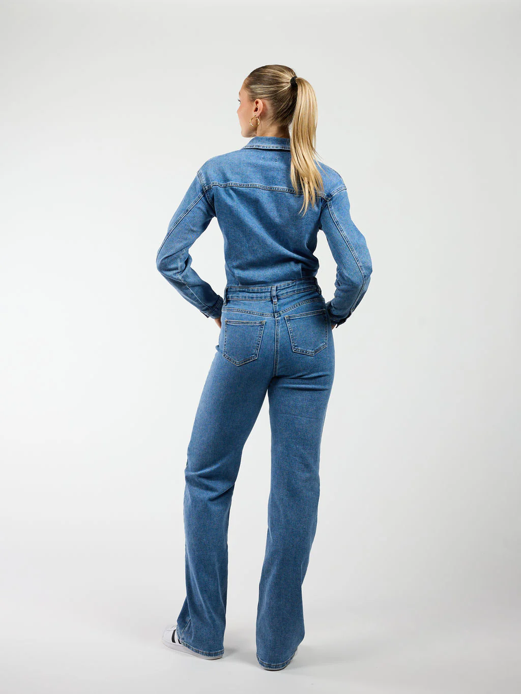 Zoë Denim Jumpsuit | Straight leg | Stretch | Donkerblauw | Tall - Image 4