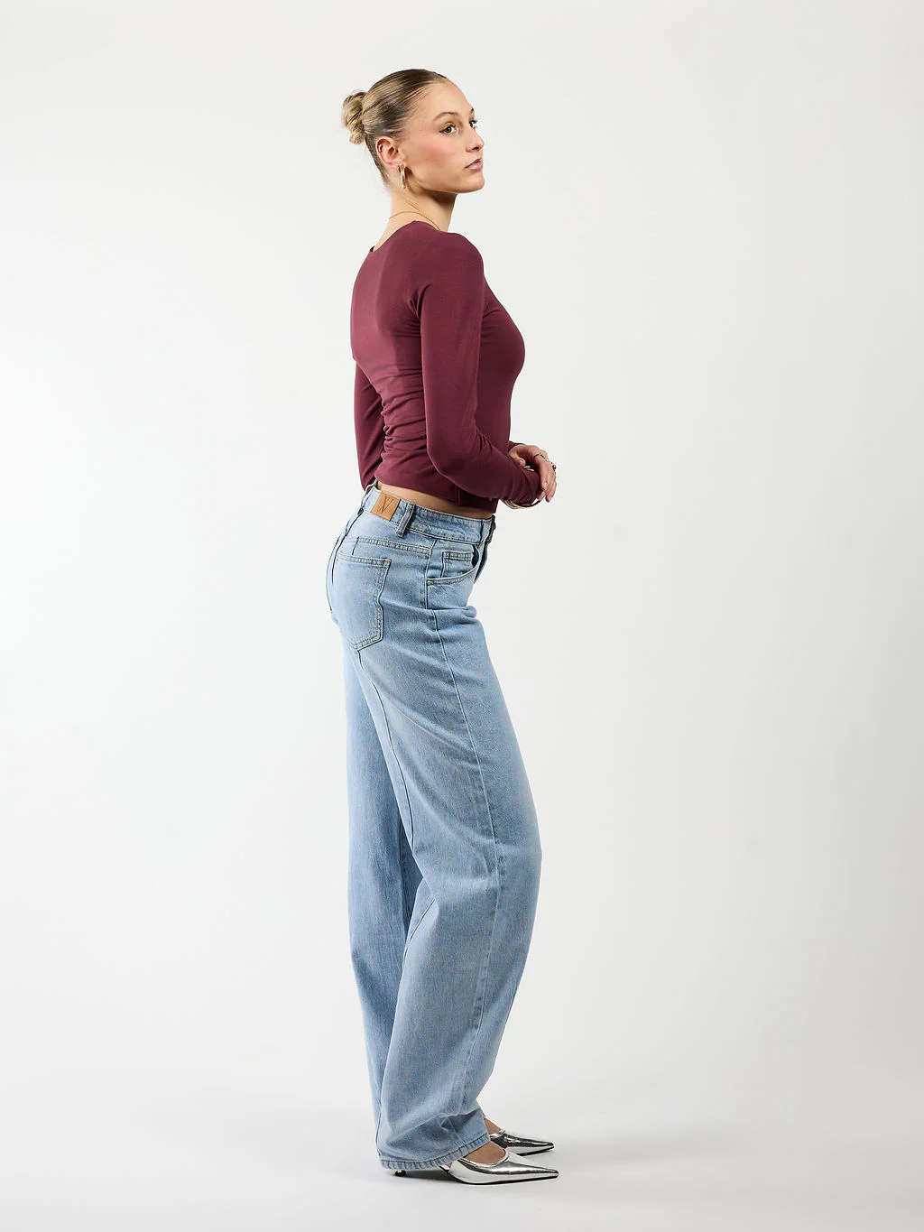 Zoey Barrel Jeans | Mid-waist | Blue | Stretch | Tall - Image 5