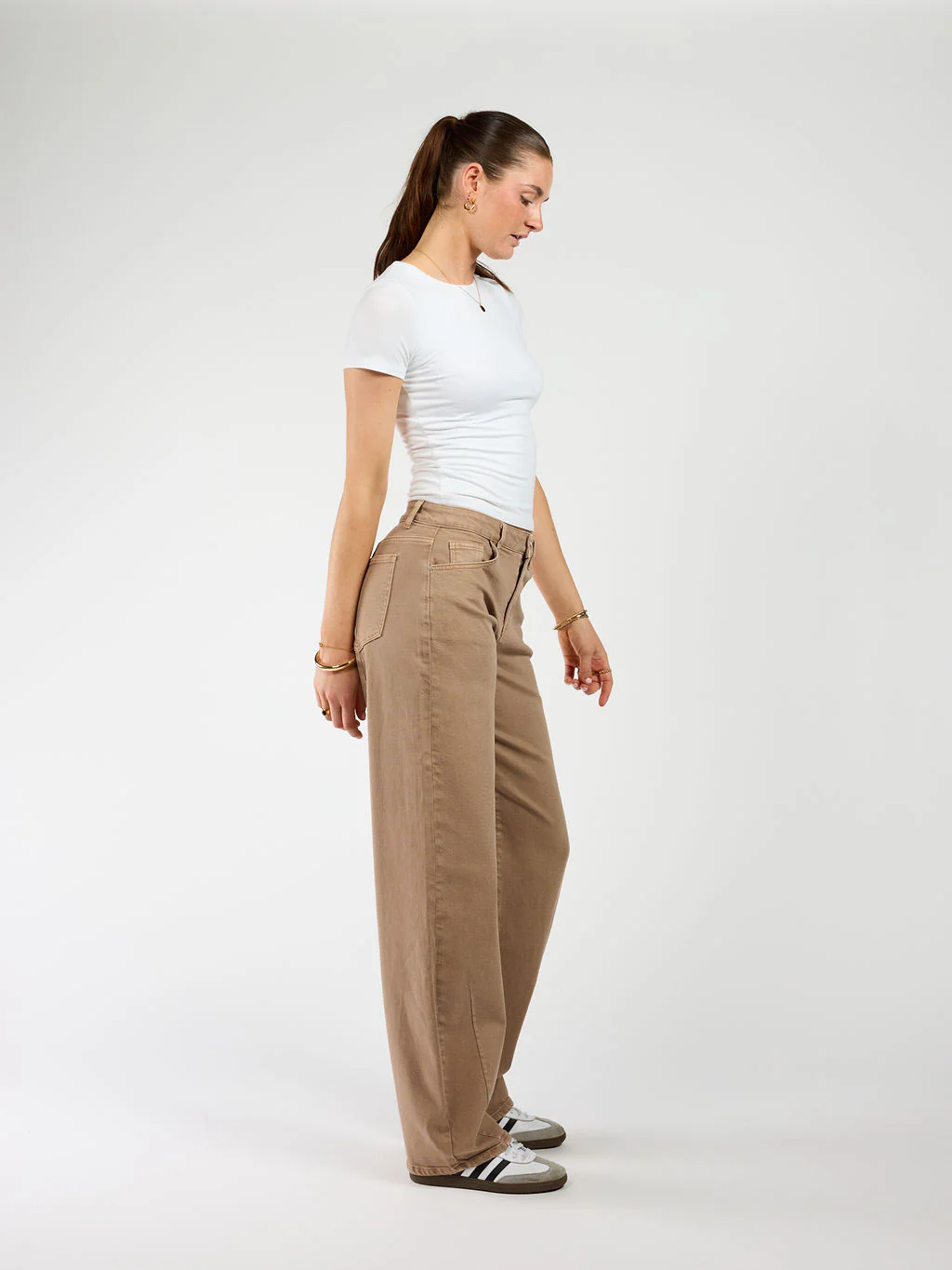 Zoey Barrel Jeans | Mid-waist | Mokka | Stretch | Tall - Image 5